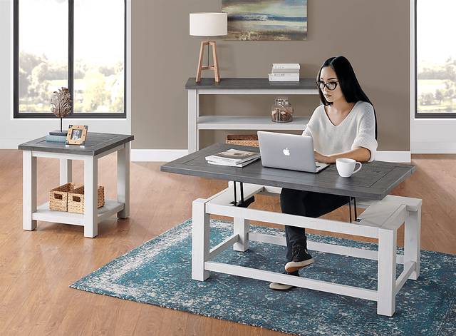 Idylwild White Coffee Table with Lift Top - Thumbnail - Image 11