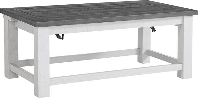 Idylwild White Coffee Table with Lift Top - Thumbnail - Image 1