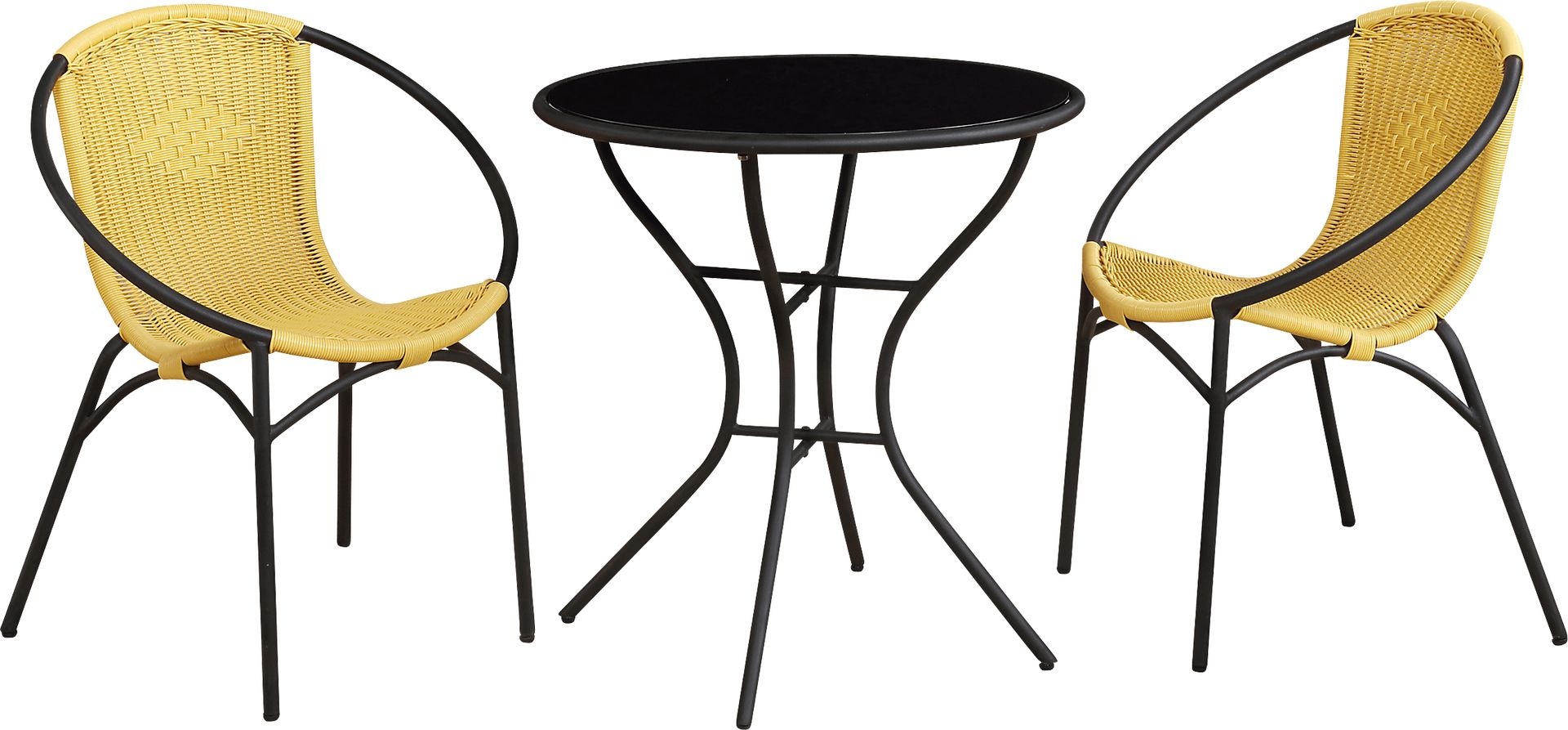 Idylwood Yellow 3 Pc Outdoor Seating Set - Image 1