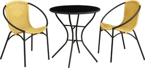Christopher Knight Home 312465 Davina Outdoor Dining Chair Yellow Set of 2 