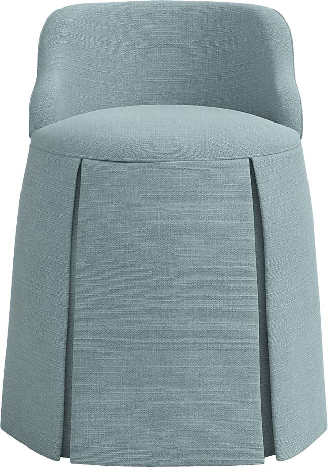 Ifanna Blue Skirted Vanity Chair - Thumbnail - Image 3