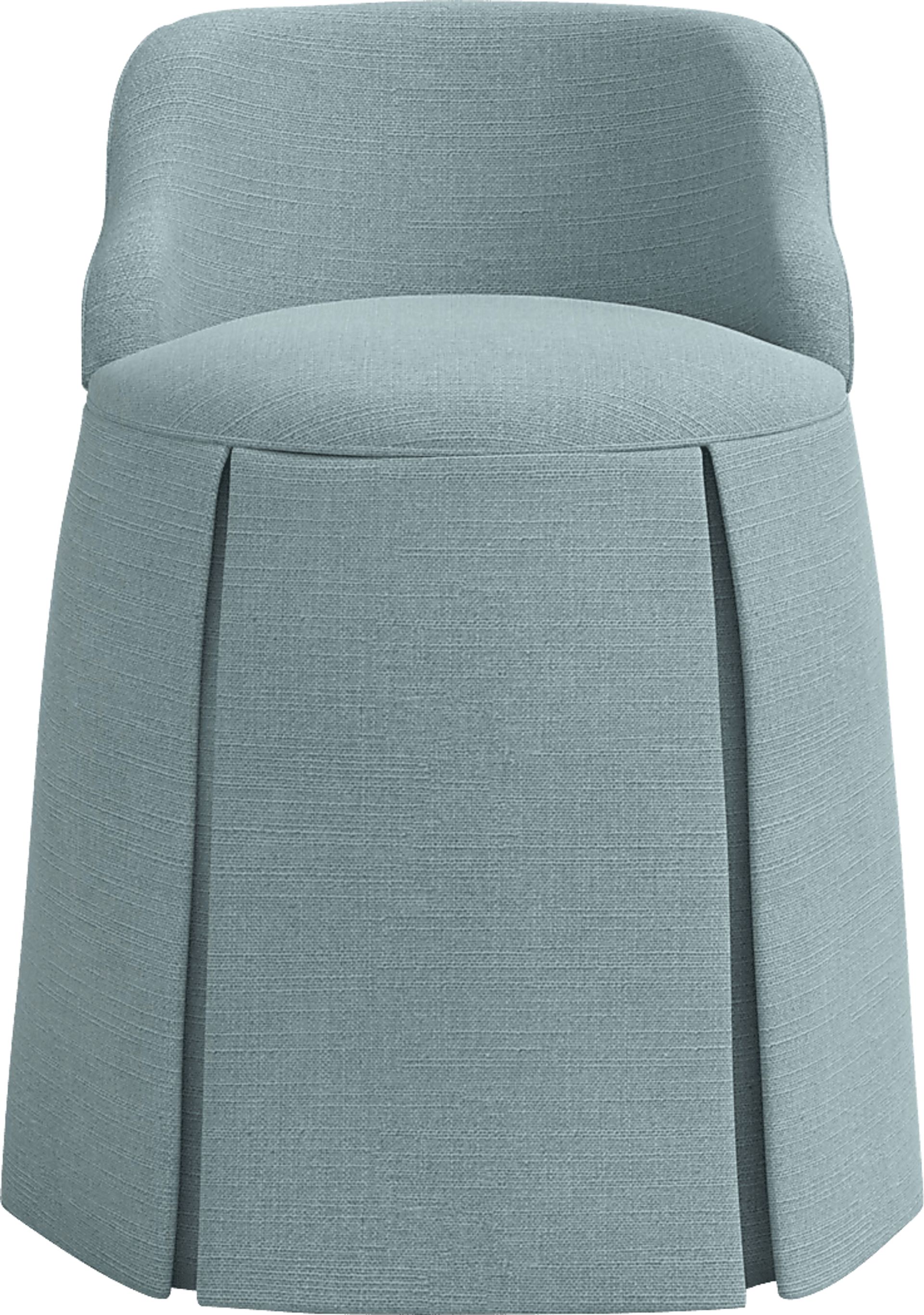 Ifanna Blue Skirted Vanity Chair - Image 3