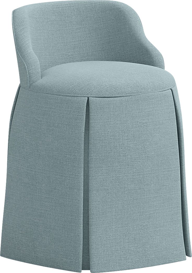 Ifanna Blue Skirted Vanity Chair