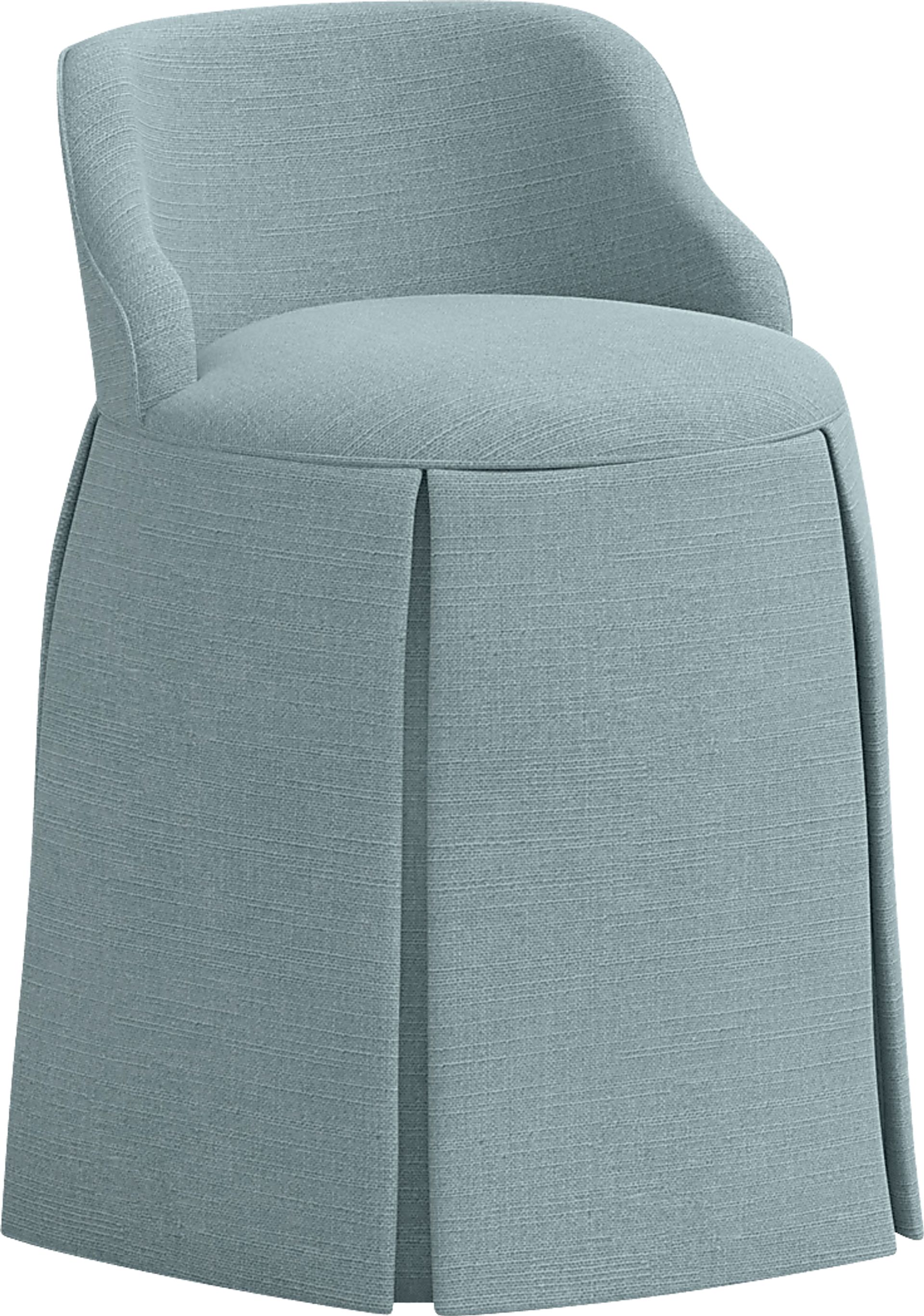 Ifanna Blue Skirted Vanity Chair - Image 1