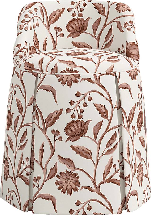 Ifanna Cream Skirted Vanity Chair - Thumbnail - Image 4
