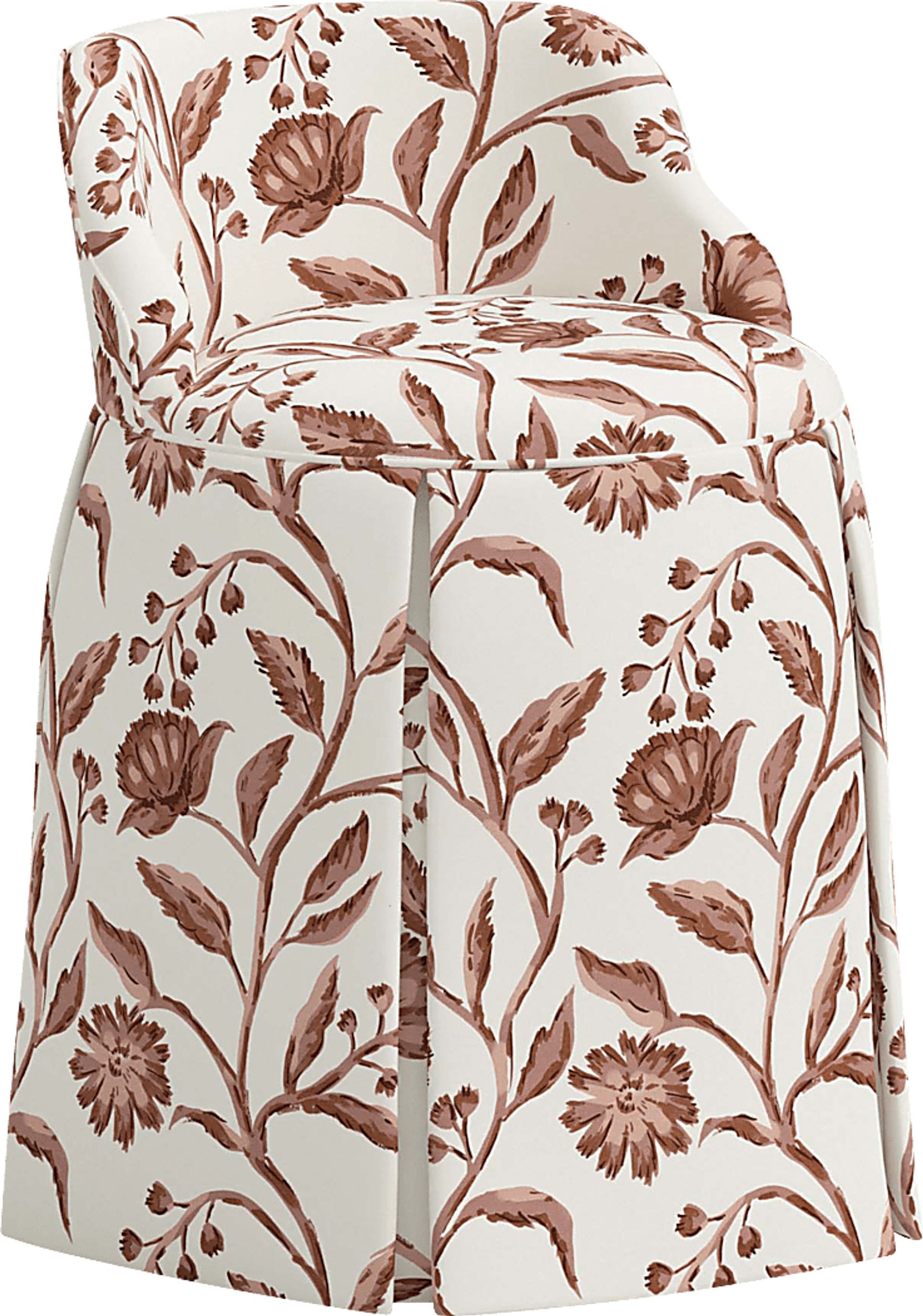 Ifanna Cream Skirted Vanity Chair - Image 1