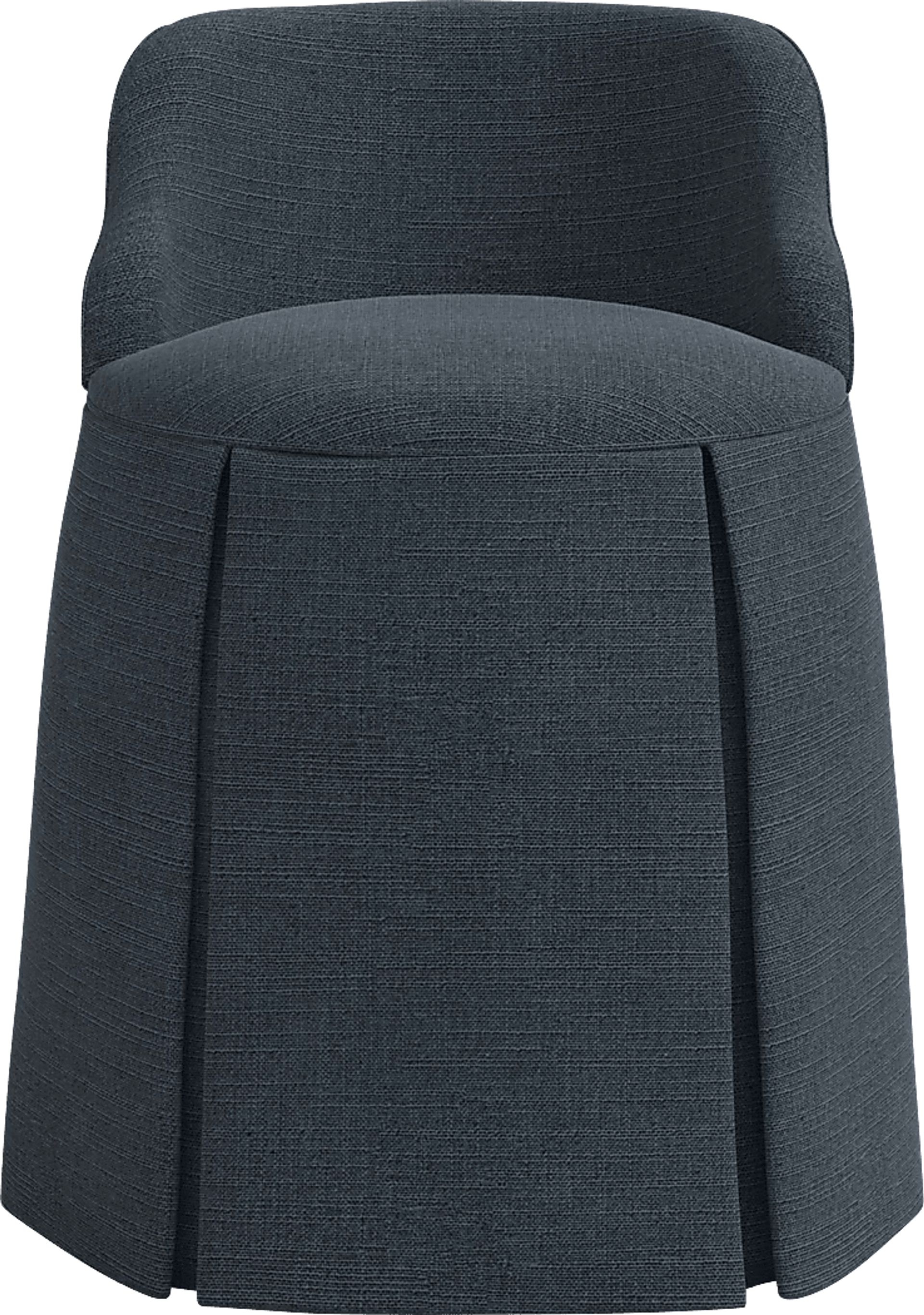 Ifanna Dark Blue Skirted Vanity Chair - Image 3