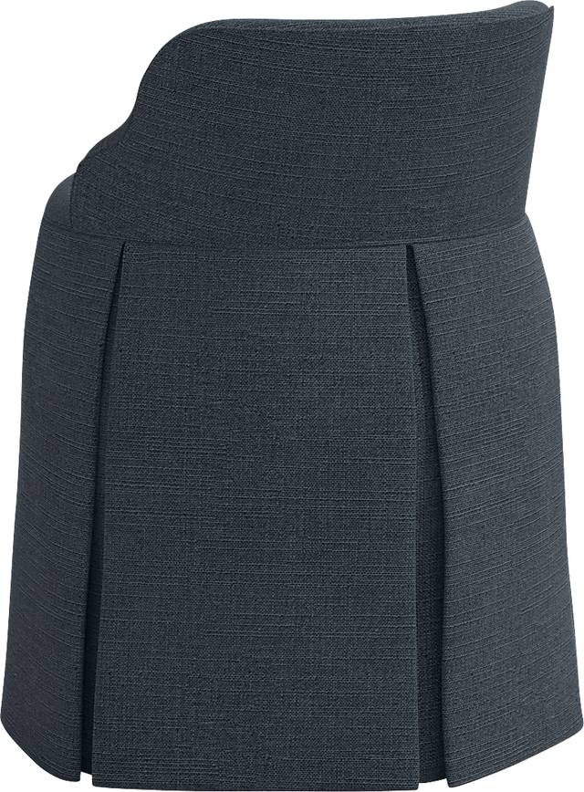 Ifanna Dark Blue Skirted Vanity Chair - Thumbnail - Image 5