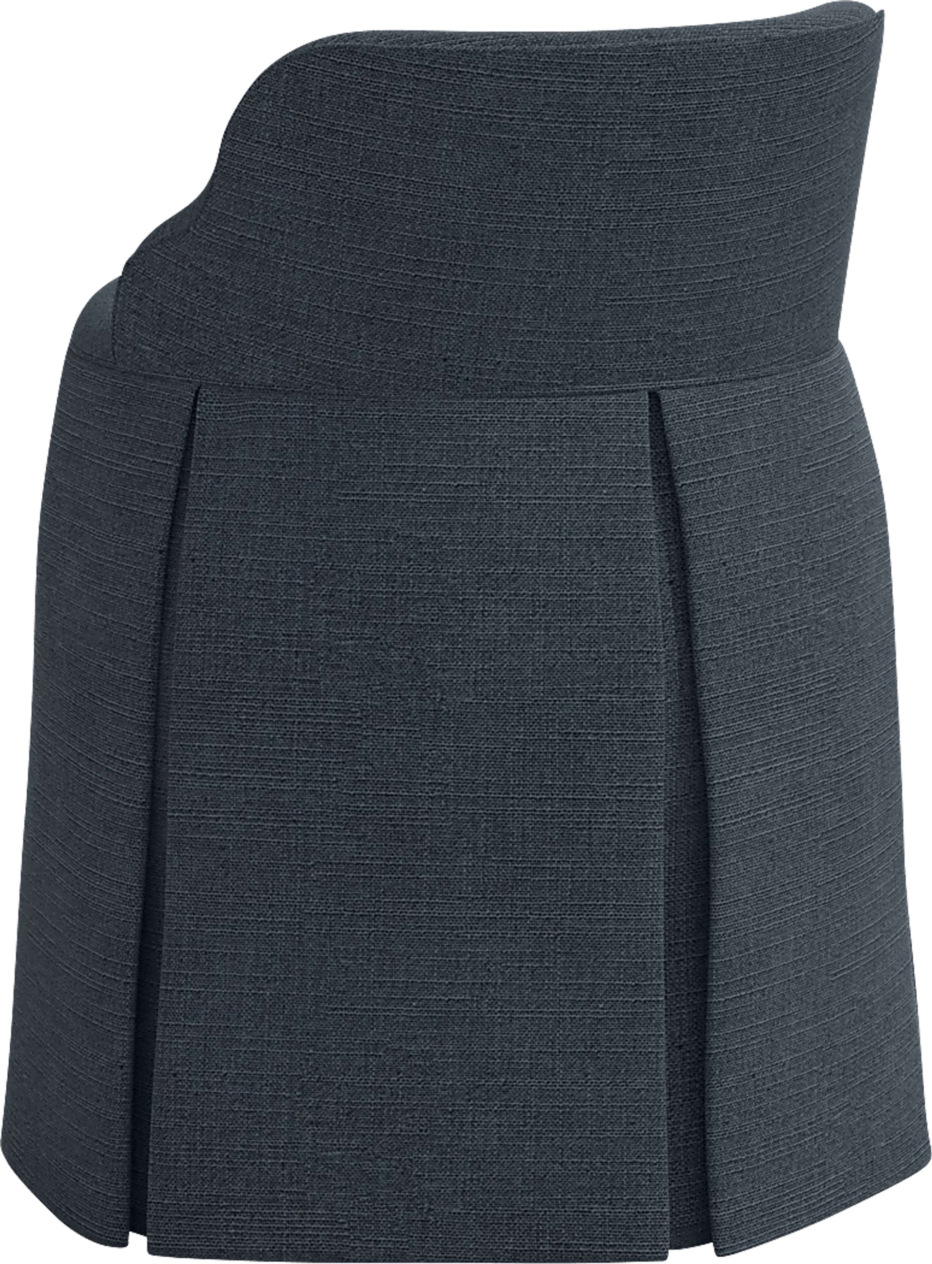Ifanna Dark Blue Skirted Vanity Chair - Image 5
