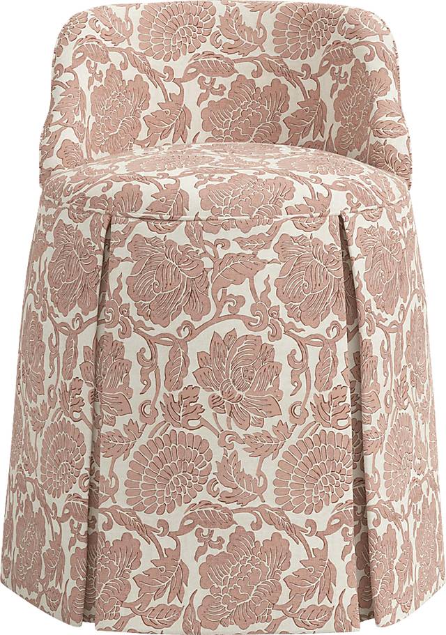 Ifanna Pink Skirted Vanity Chair - Thumbnail - Image 3