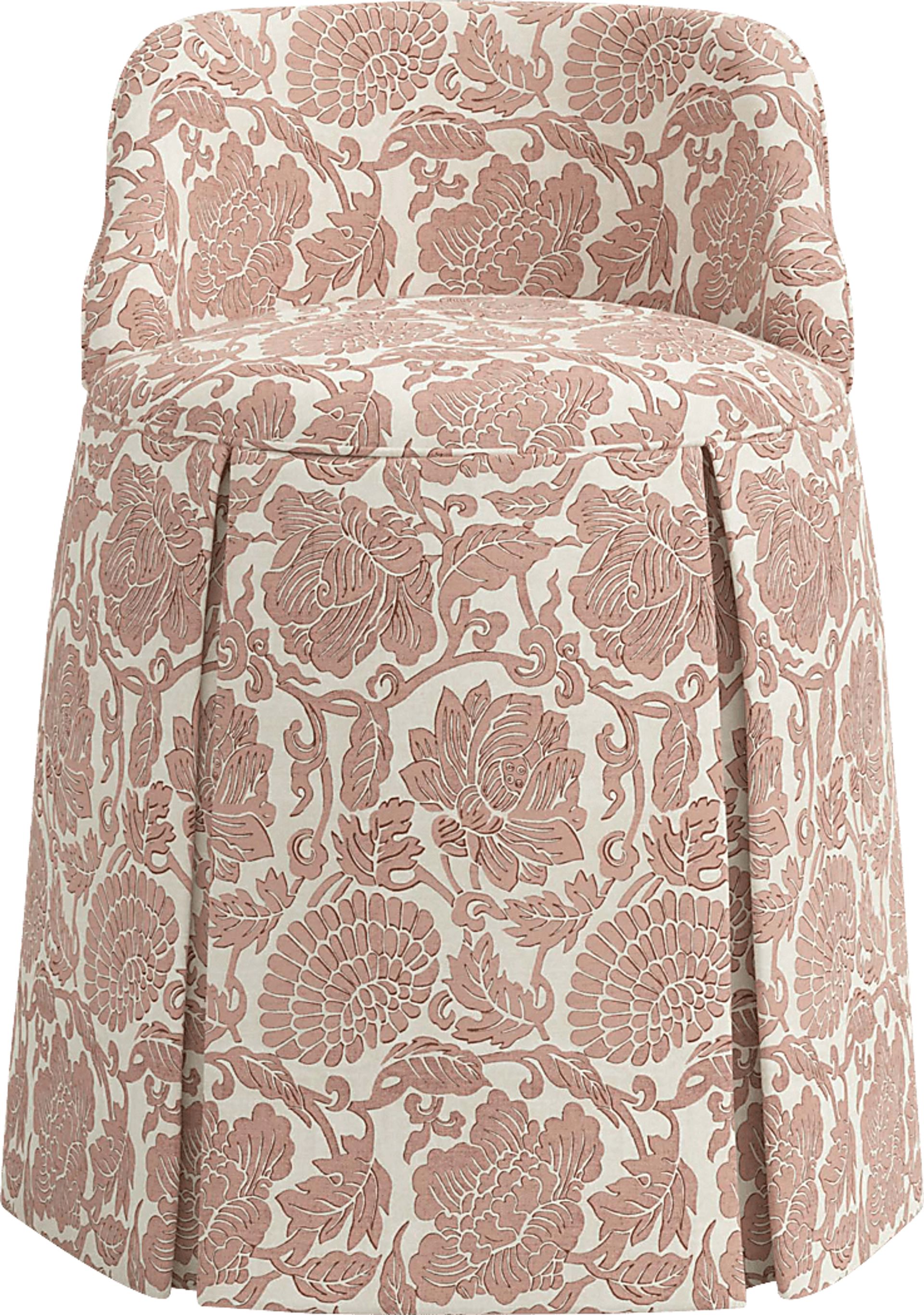 Ifanna Pink Skirted Vanity Chair - Image 3