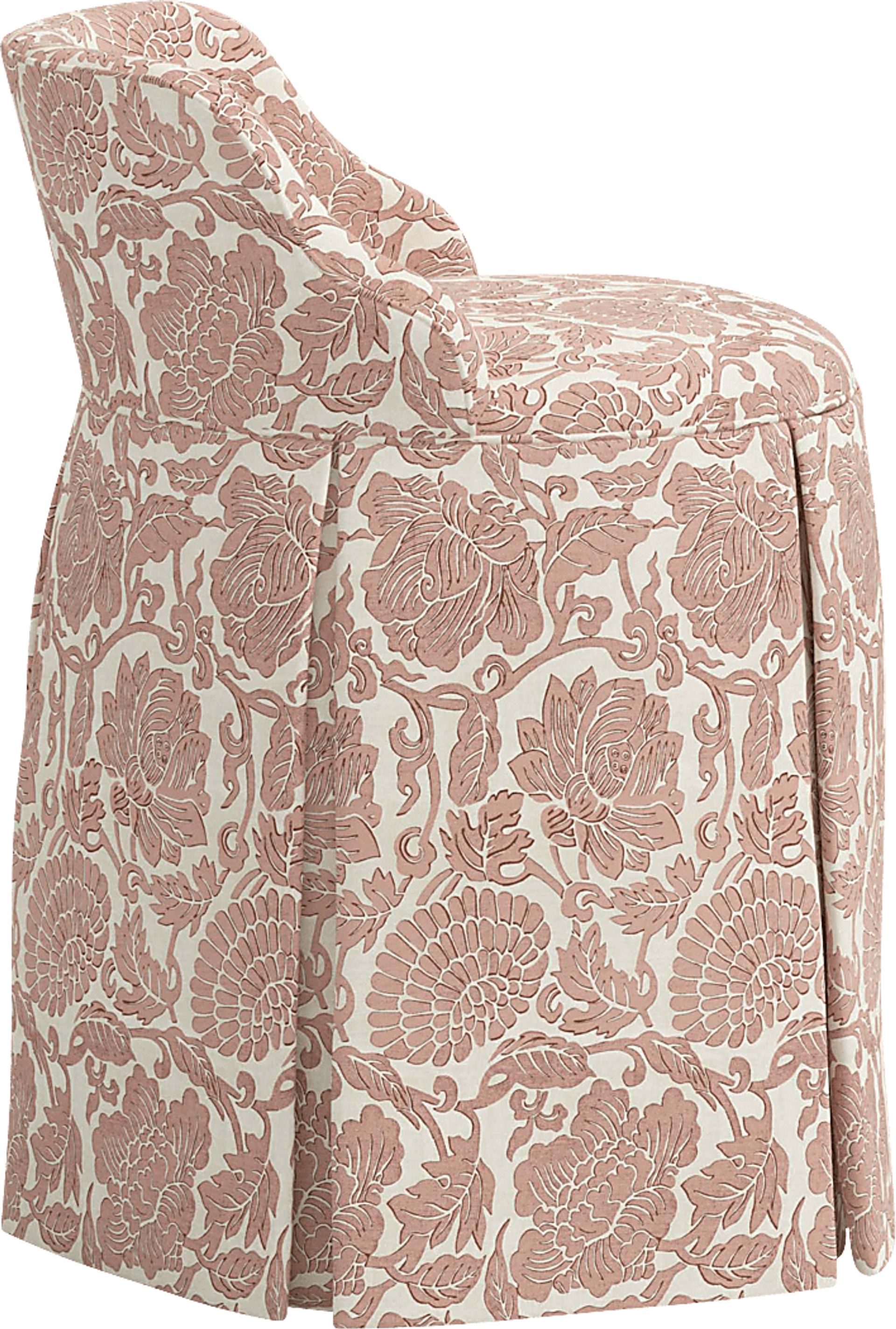 Ifanna Pink Skirted Vanity Chair - Image 4