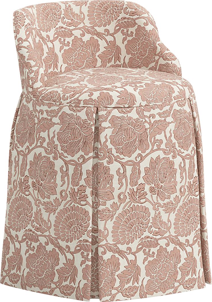 Ifanna Pink Skirted Vanity Chair
