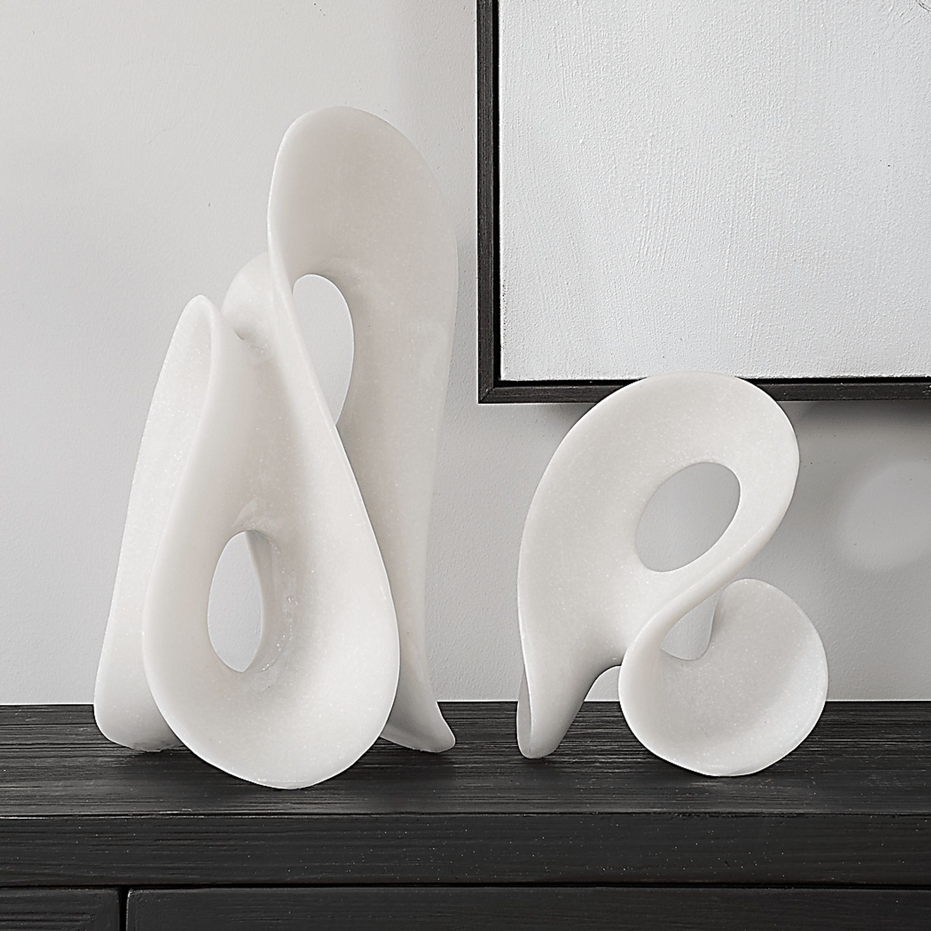 Iglu White Sculpture, Set of 2 - Image 2