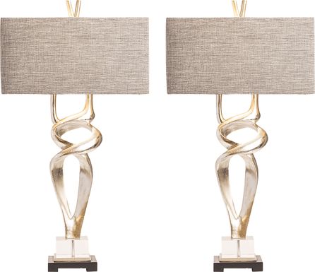 Ignacio Street Silver Table Lamps, Set of 2