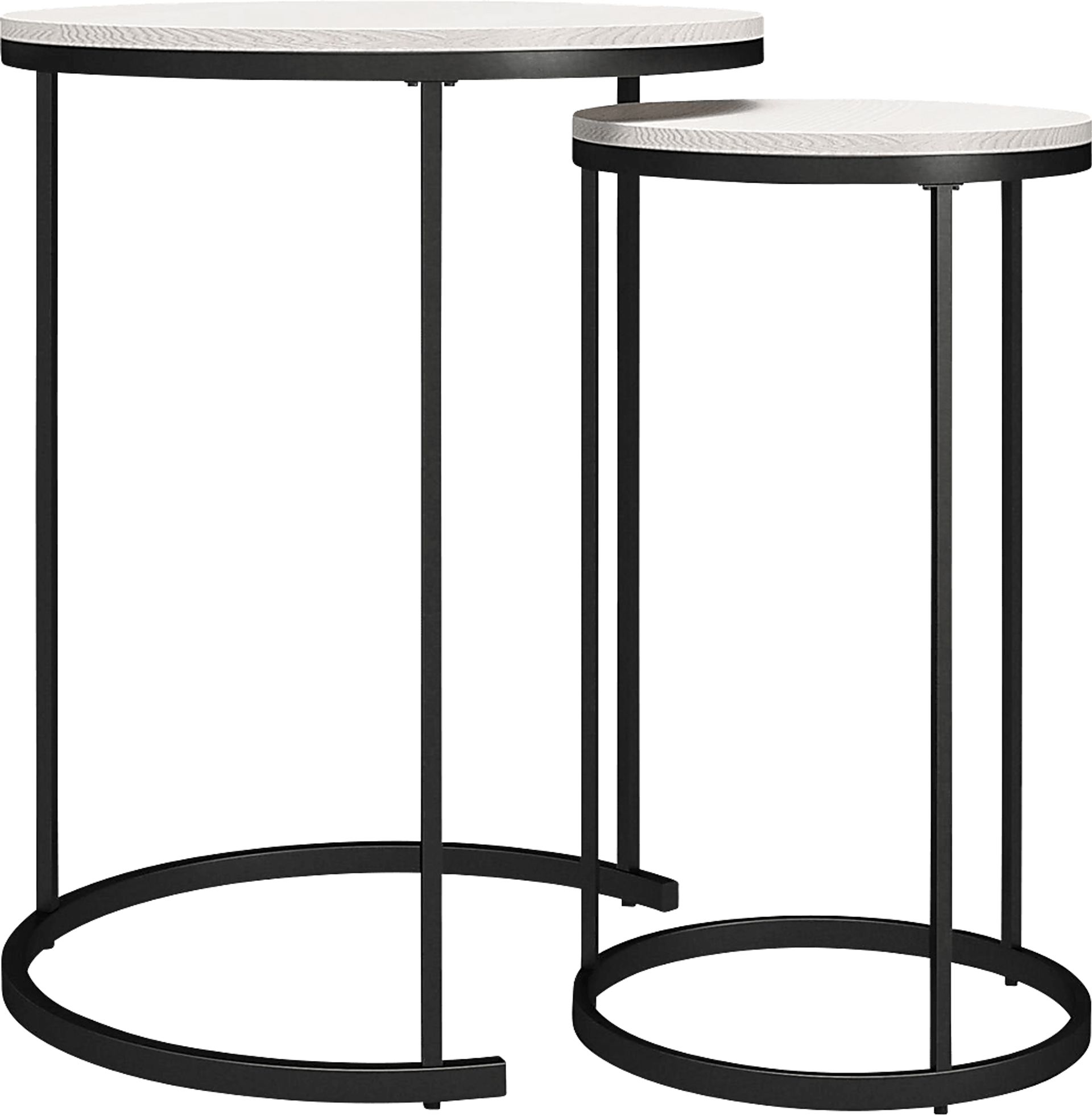 Ignatz Ivory Nesting Cocktail and End Table, Set of 4 - Image 10