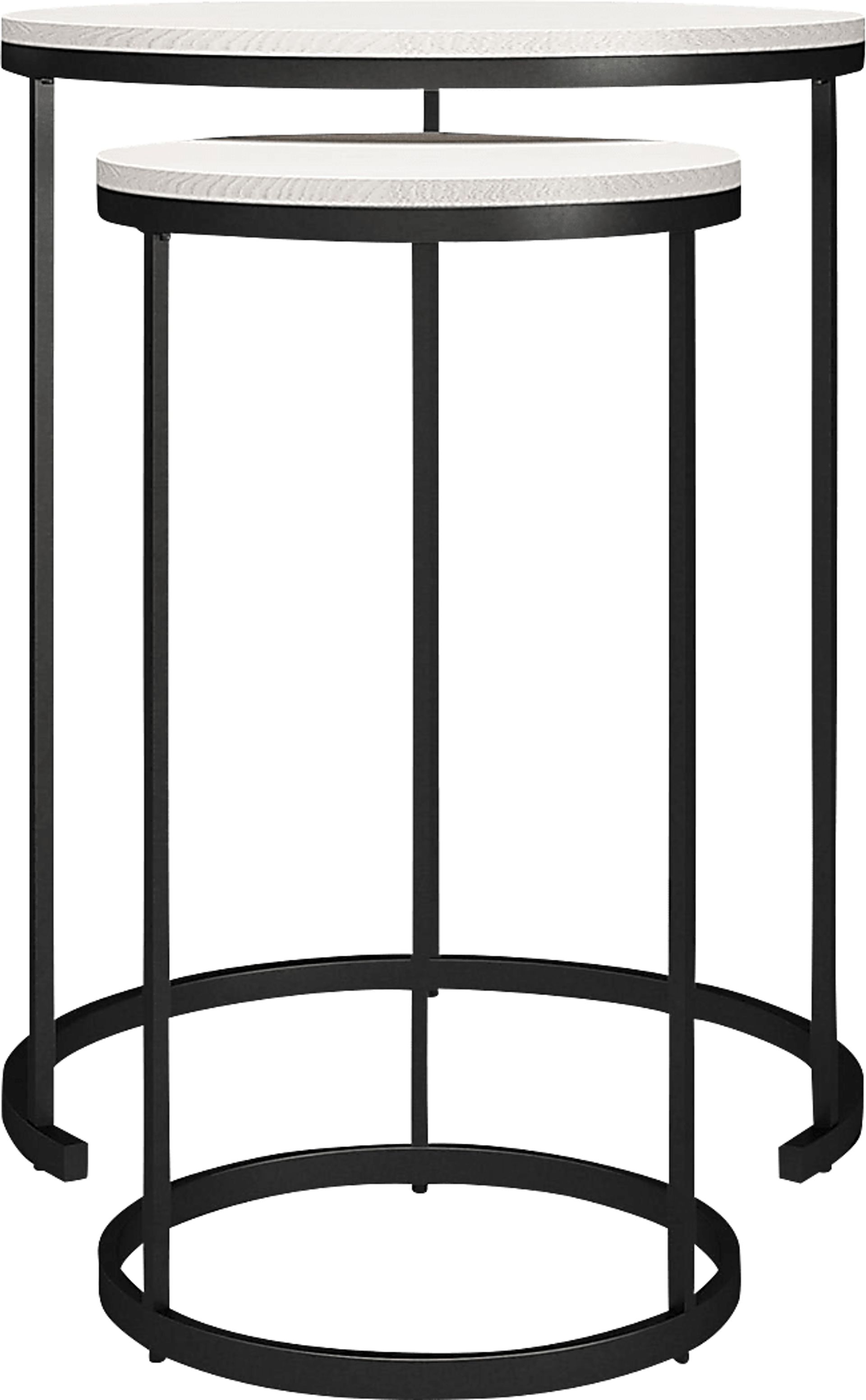Ignatz Ivory Nesting Cocktail and End Table, Set of 4 - Image 11