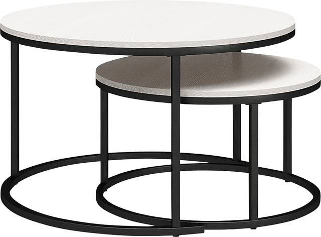 Ignatz Ivory Nesting Cocktail and End Table, Set of 4 - Thumbnail - Image 5