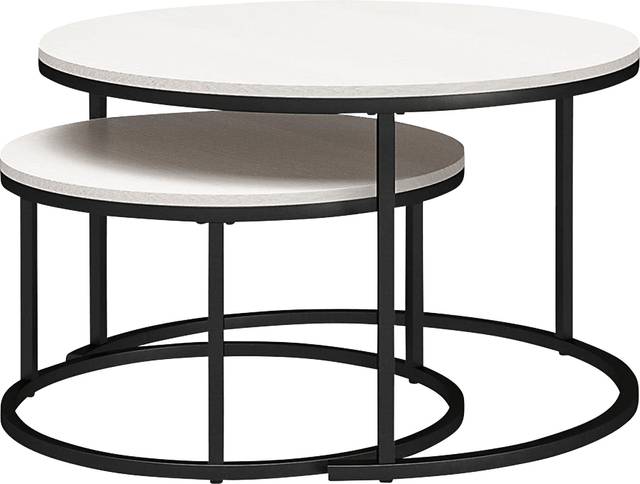 Ignatz Ivory Nesting Cocktail and End Table, Set of 4 - Thumbnail - Image 6