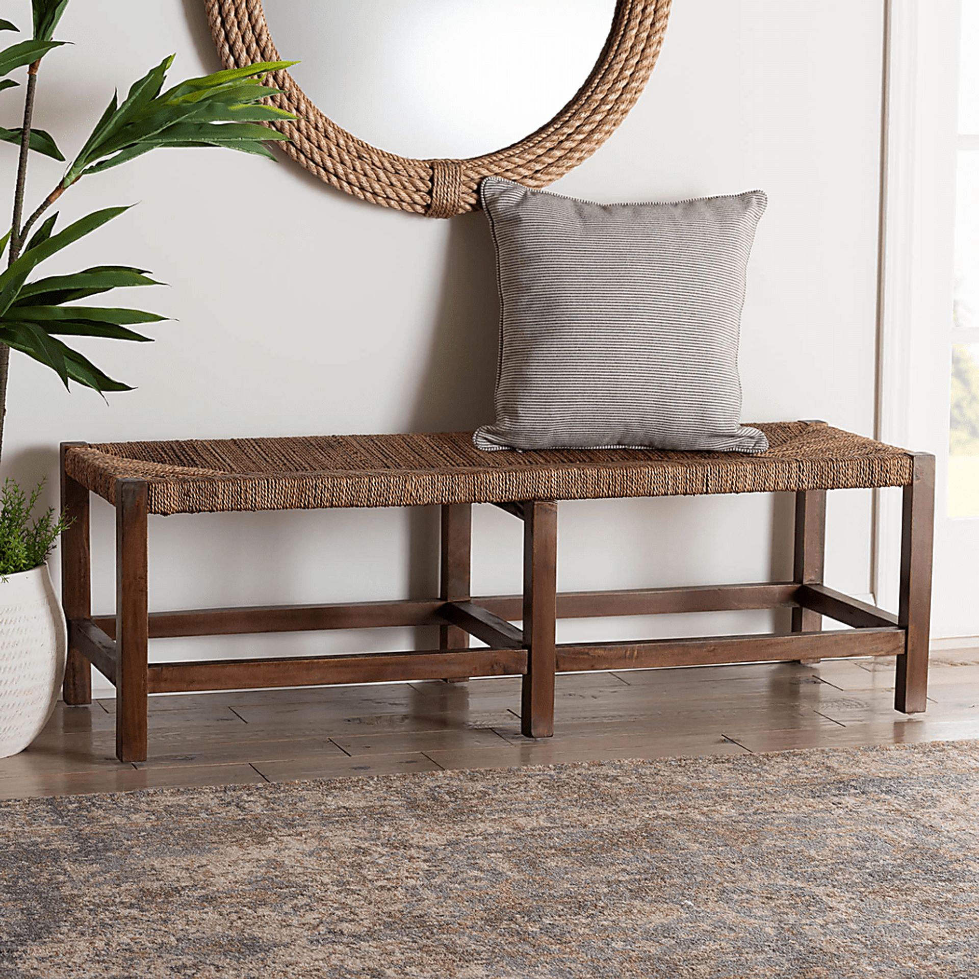Ihmsen Brown Accent Bench - Image 2