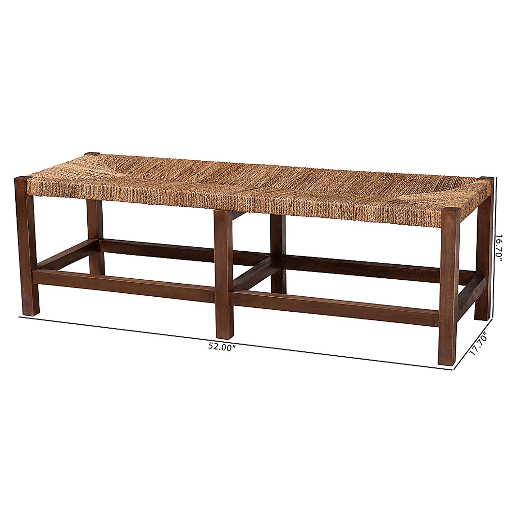 Ihmsen Brown Accent Bench - Image 8