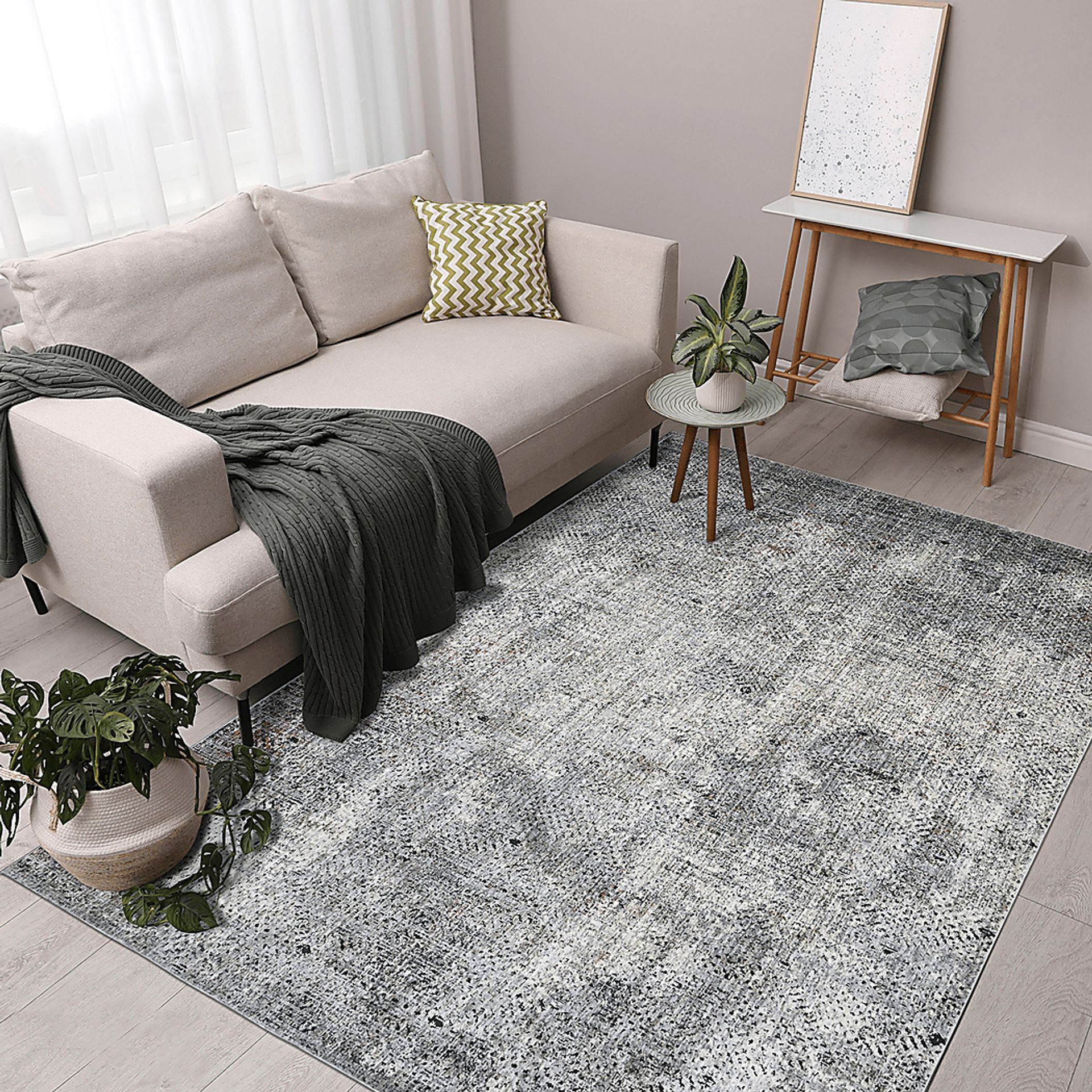 Ikadda Gray 7'10 x 9'10 Rug - Image 2