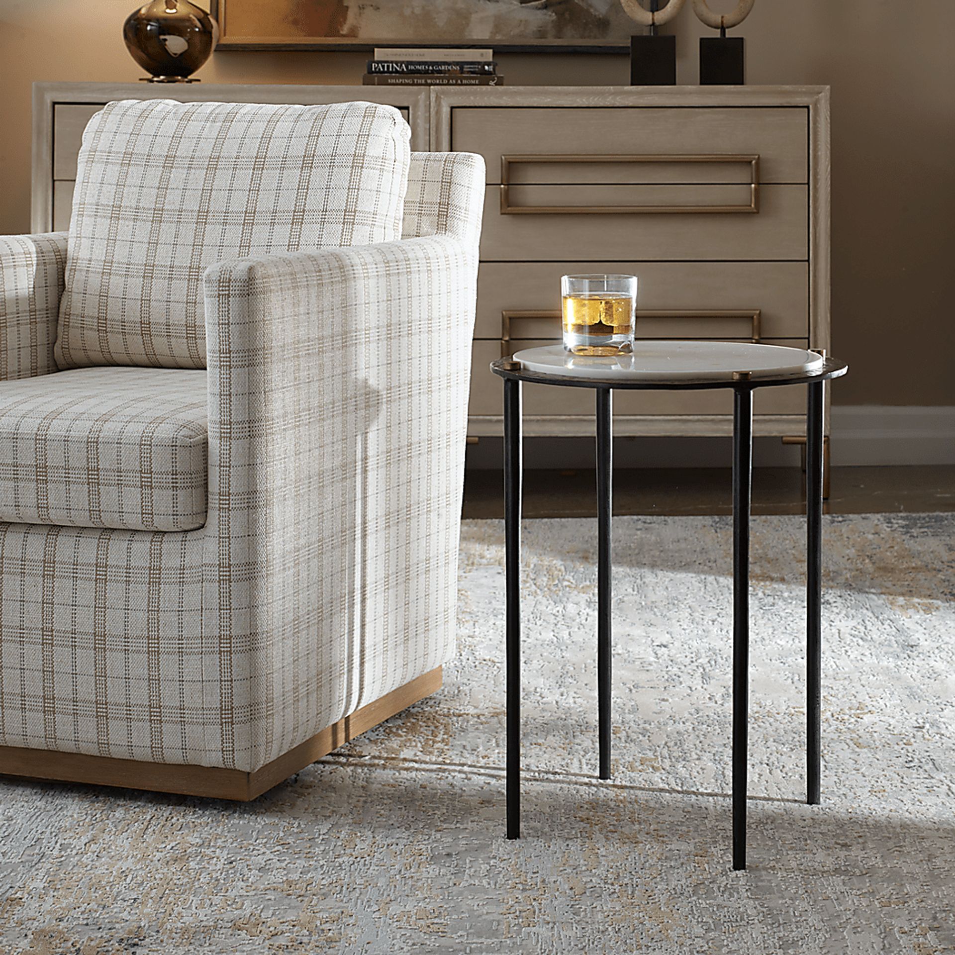 Ikinta Bronze Accent Table - Image 2