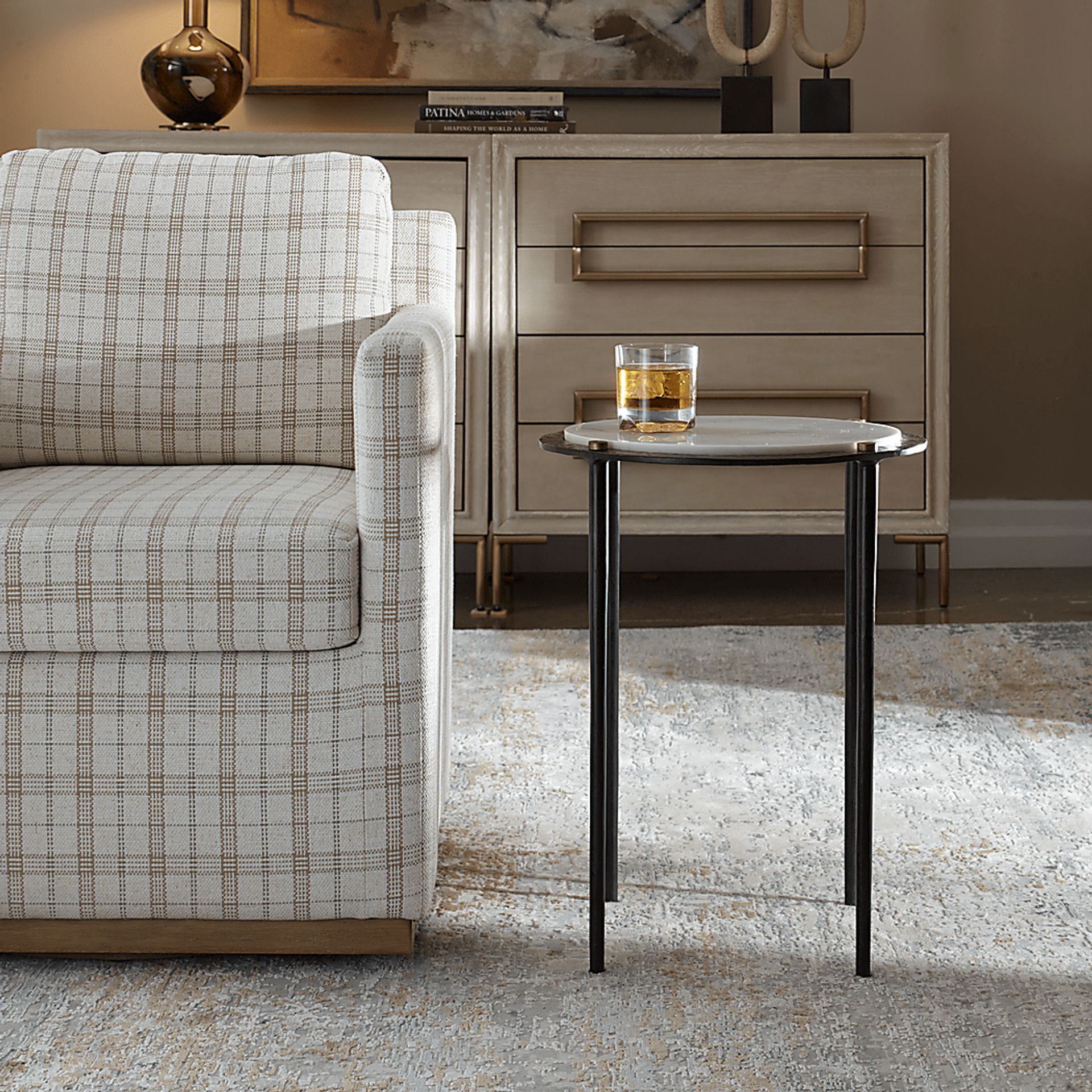 Ikinta Bronze Accent Table - Image 3