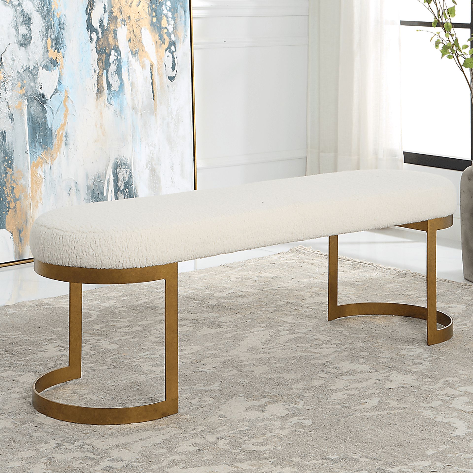 Ikon White Bench - Image 2
