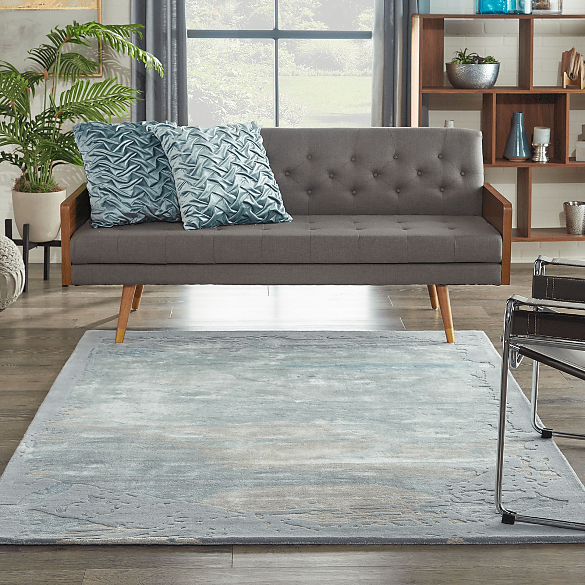 Vawix Seafoam/Silver 5'6 x 7'5 Rug - Image 2