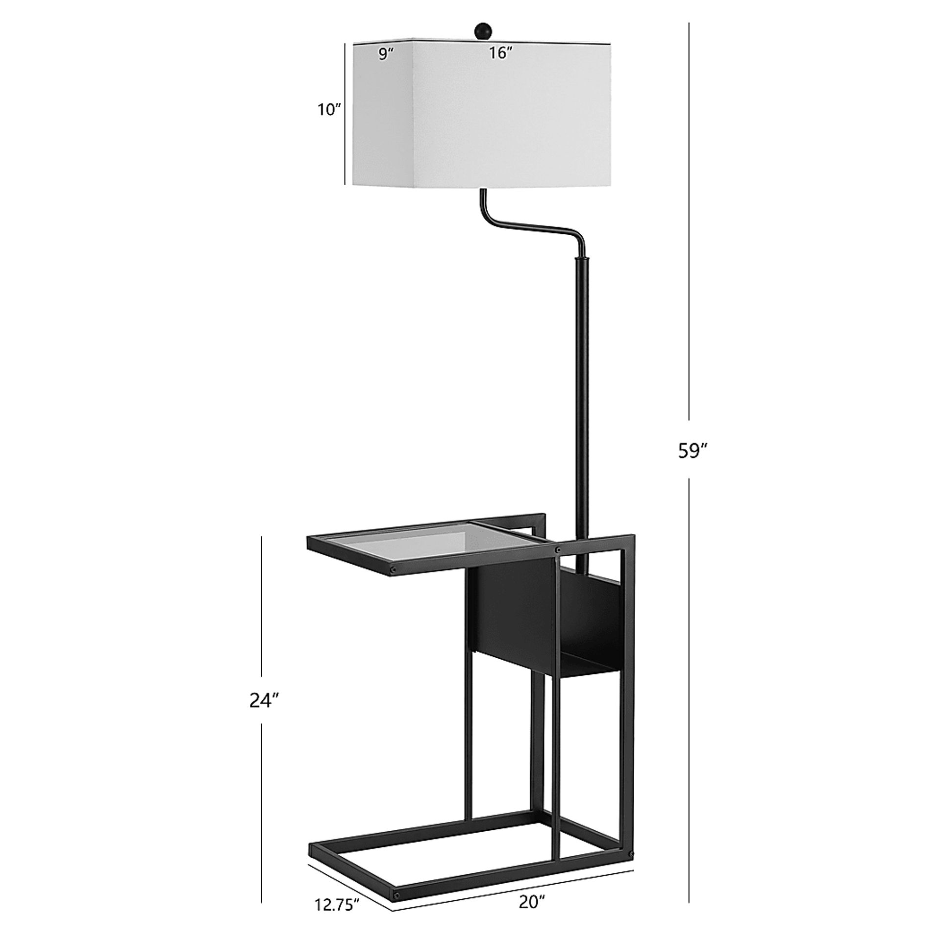 Ilene Post Black Floor Lamp - Image 2