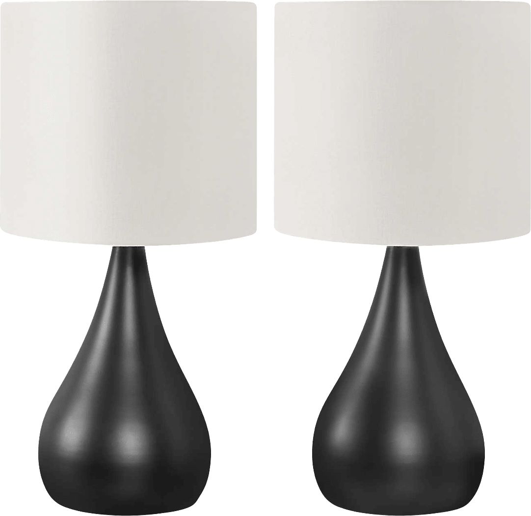 Iliad Point Black Lamp, Set of 2