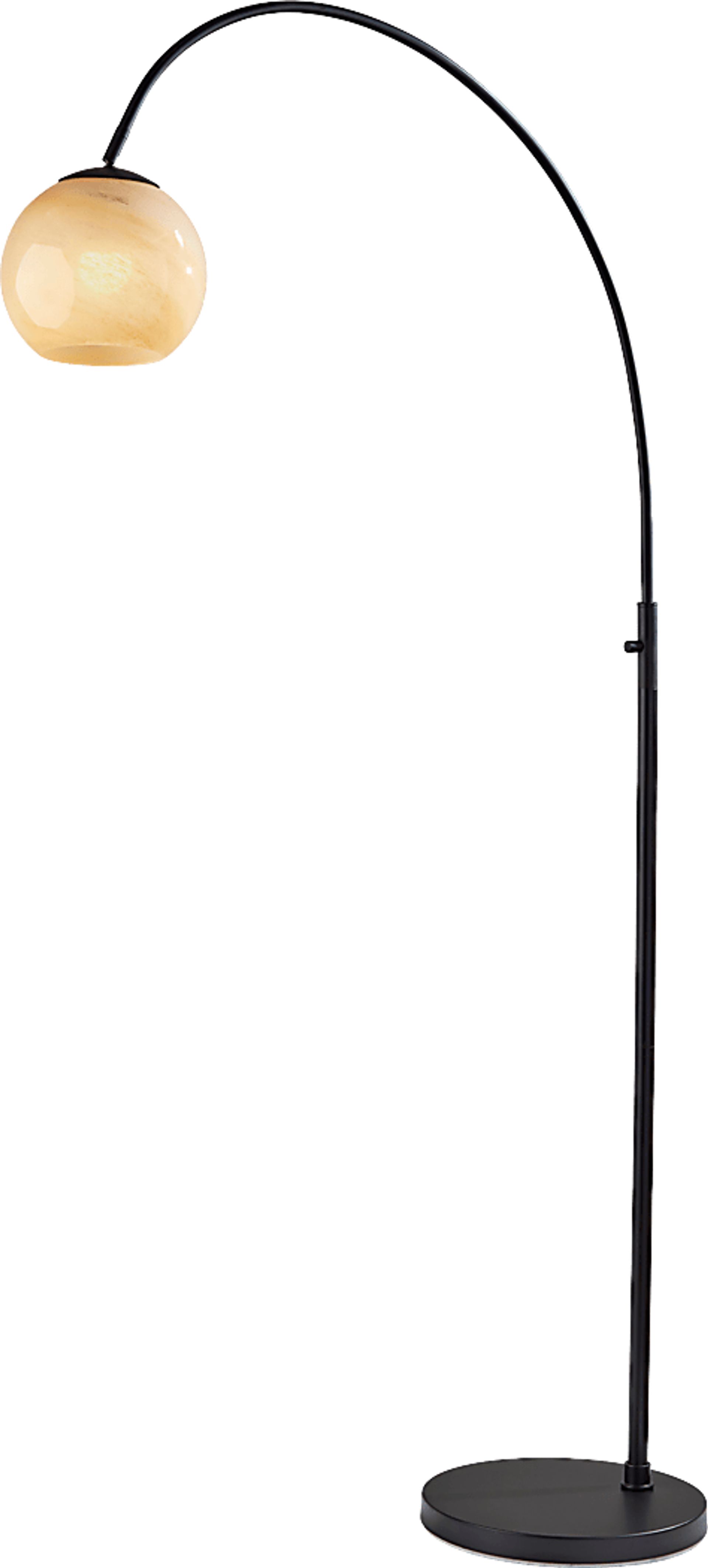 Iliad Post Black Arc Floor Lamp - Image 1