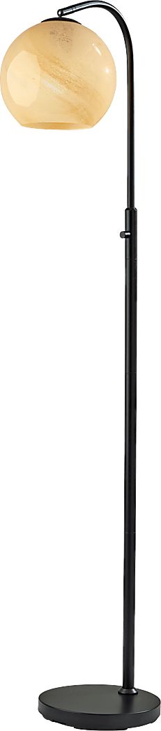 Iliad Post Black Floor Lamp