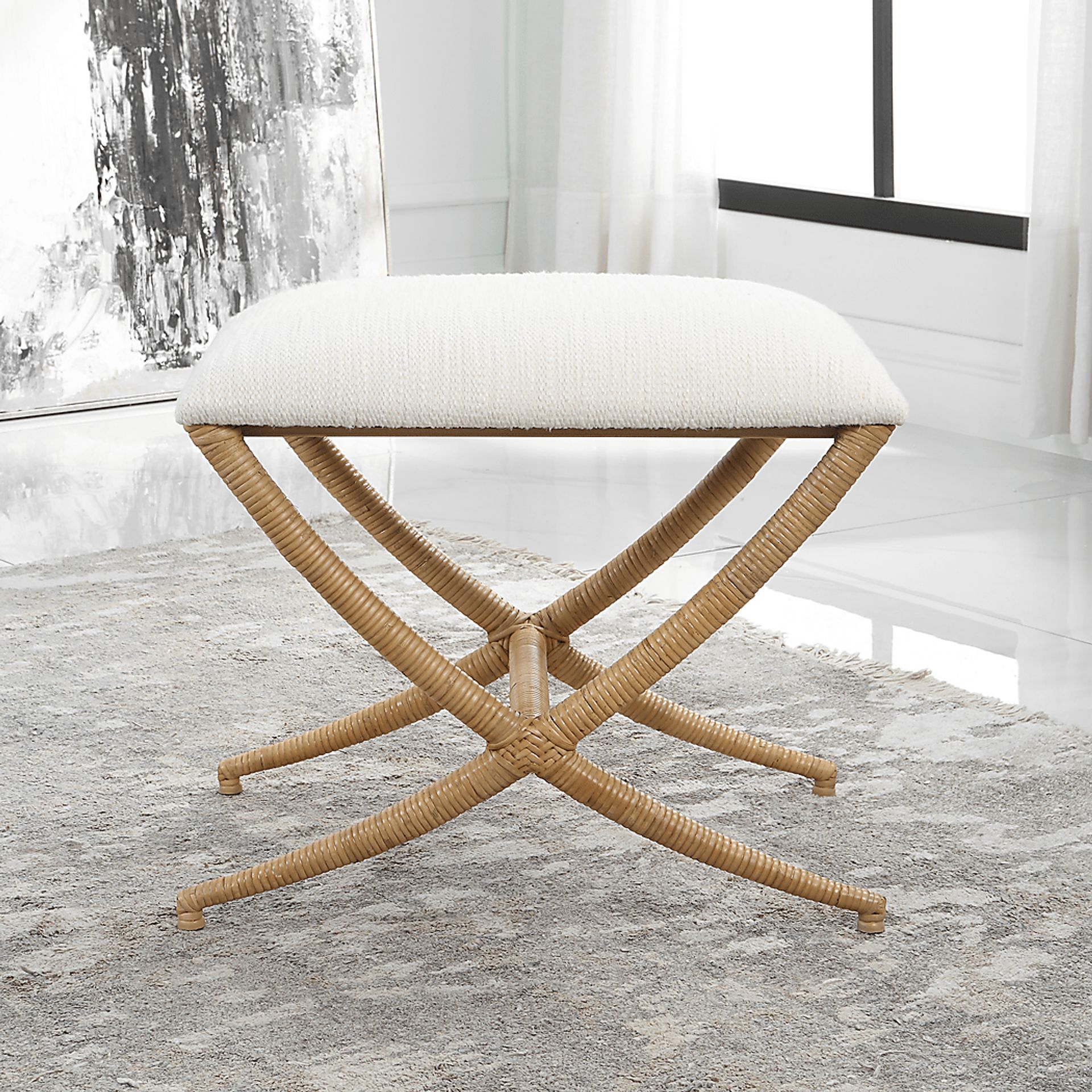 Imbar White Bench - Image 3