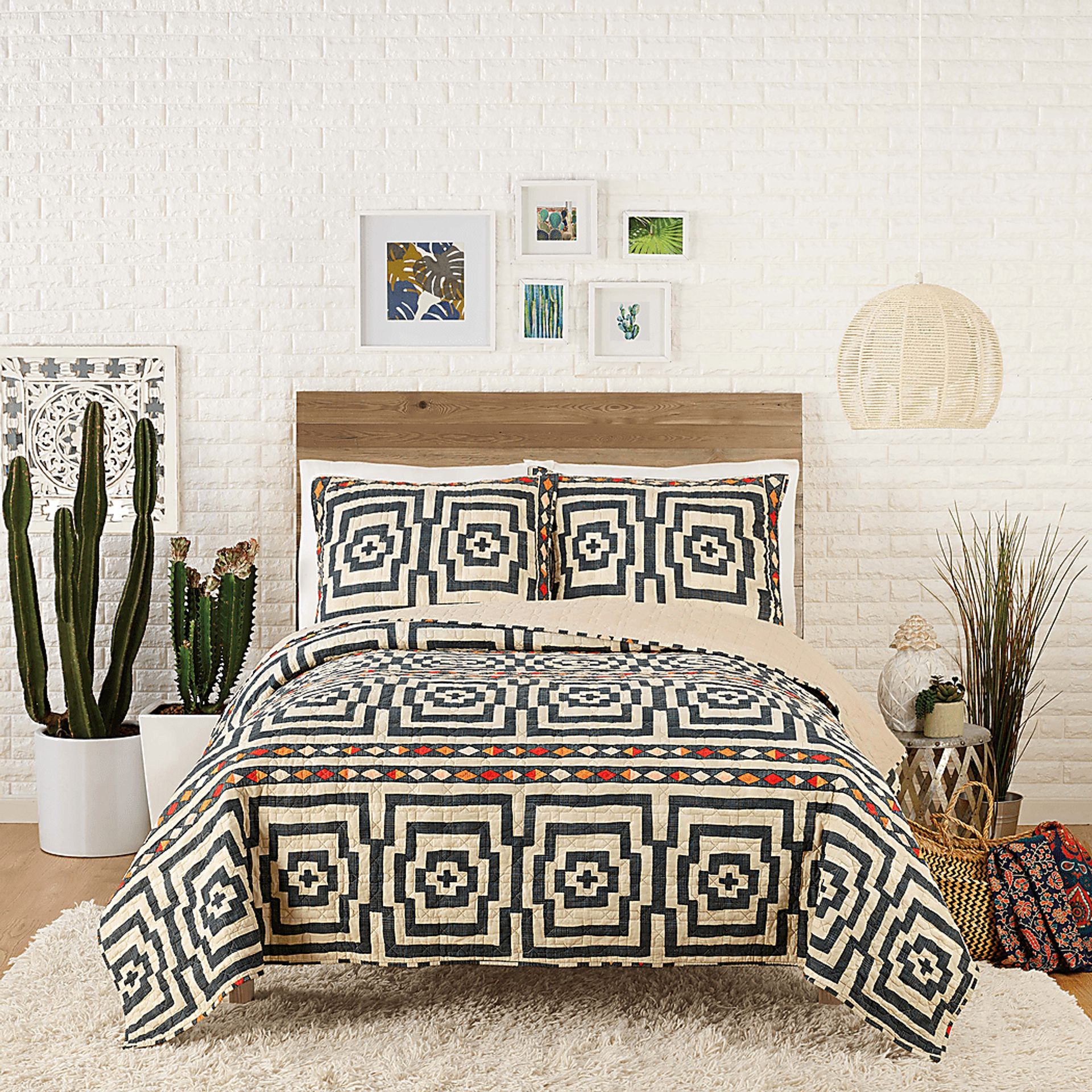 Imlay Black Full/Queen 3 Pc Quilt Set - Image 2