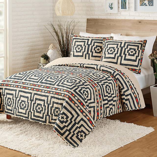 Imlay Black King 3 Pc Quilt Set - Thumbnail - Image 1