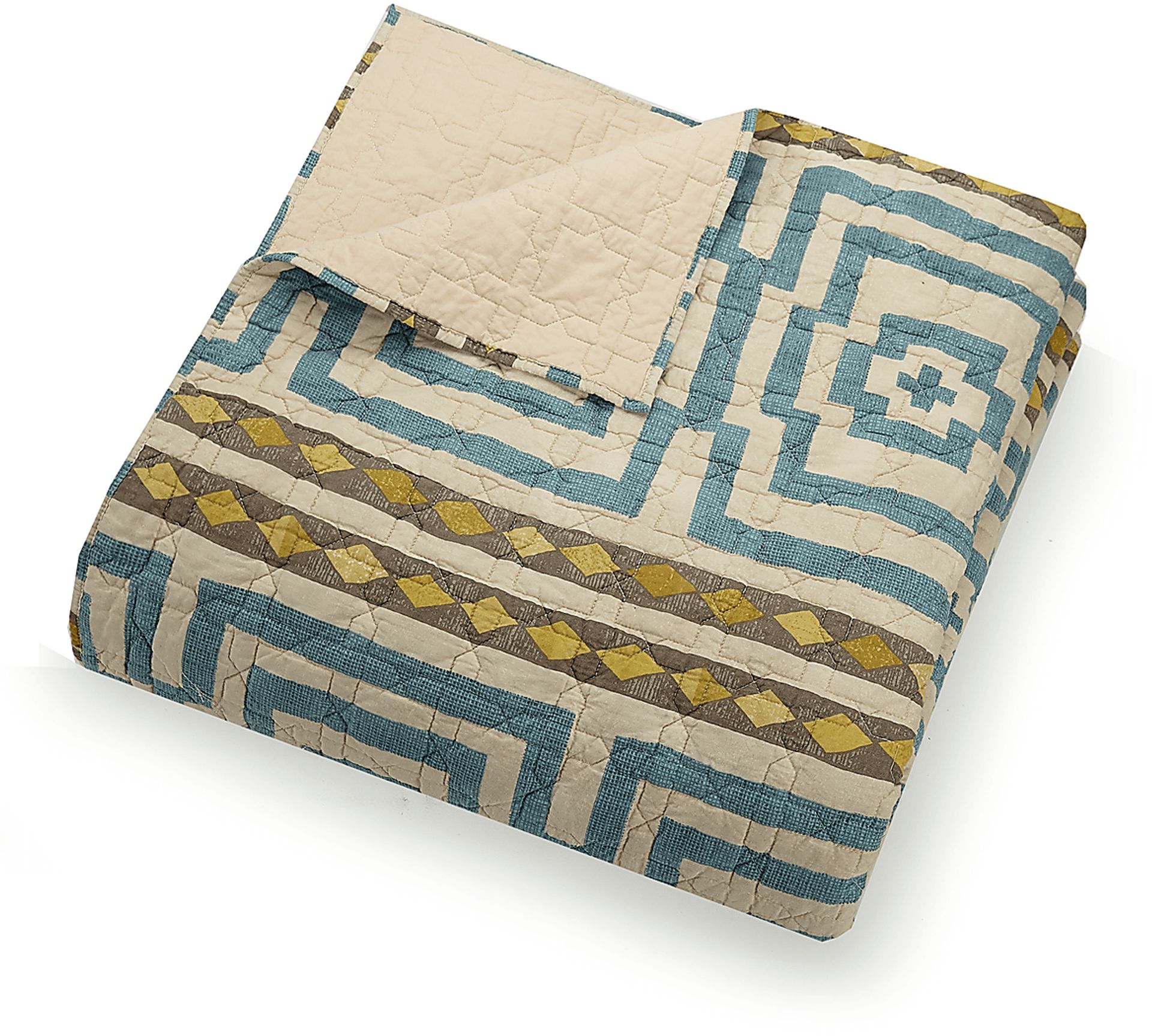 Imlay Blue Full/Queen 3 Pc Quilt Set - Image 2