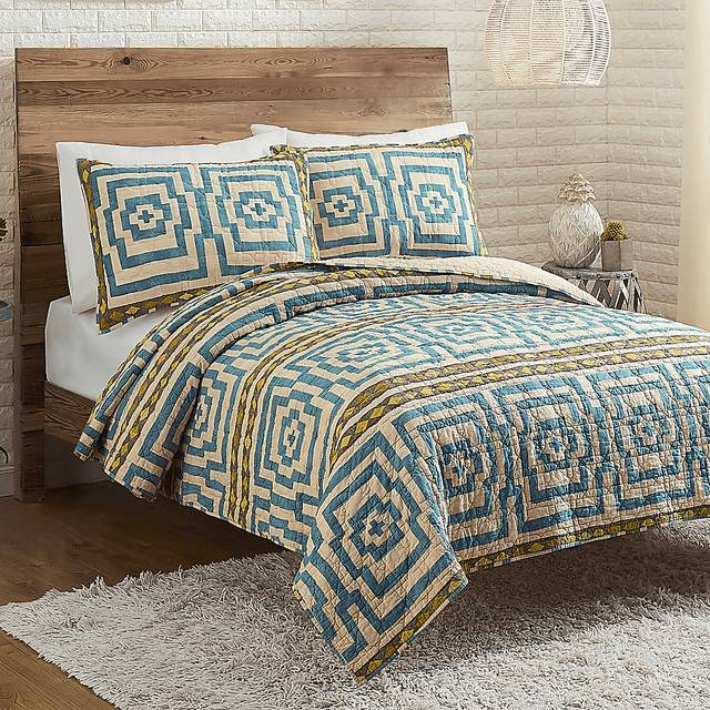 Imlay Blue King 3 Pc Quilt Set - Thumbnail - Image 1