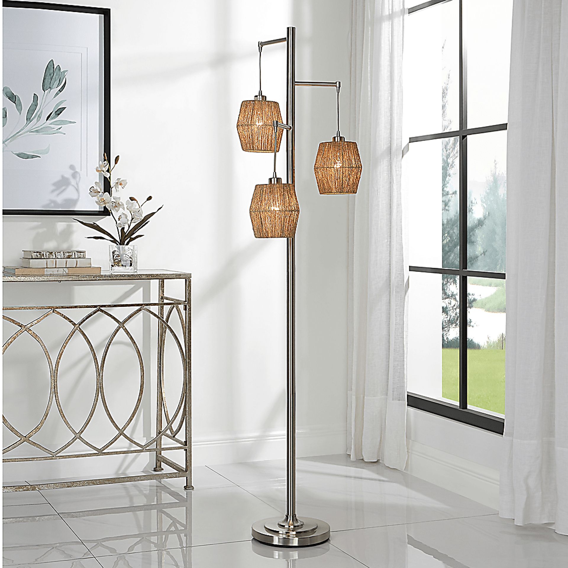 Imlay Creek Nickel Floor Lamp - Image 9