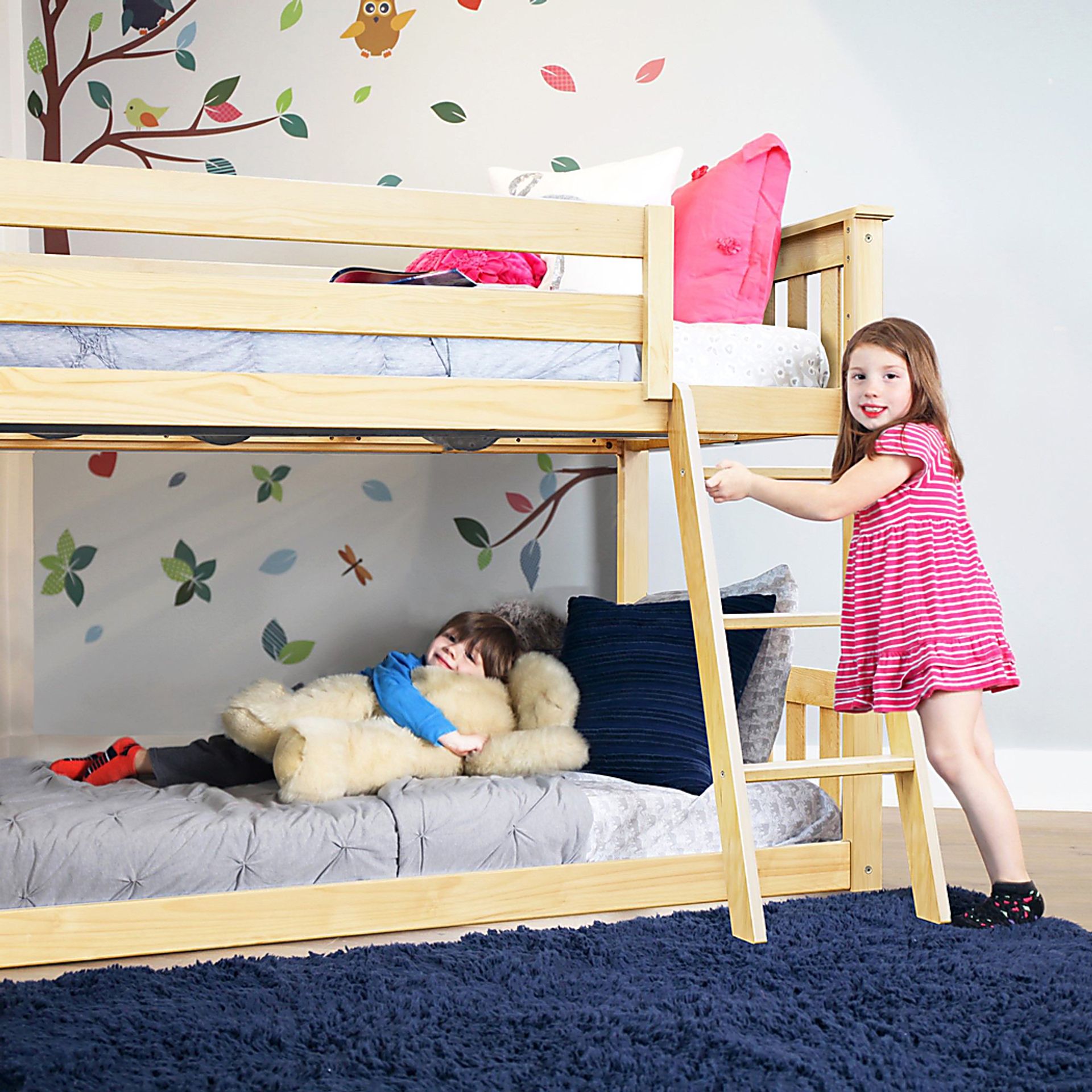 Kids Imonie Beige Twin/Twin Low Bunk Bed - Image 3