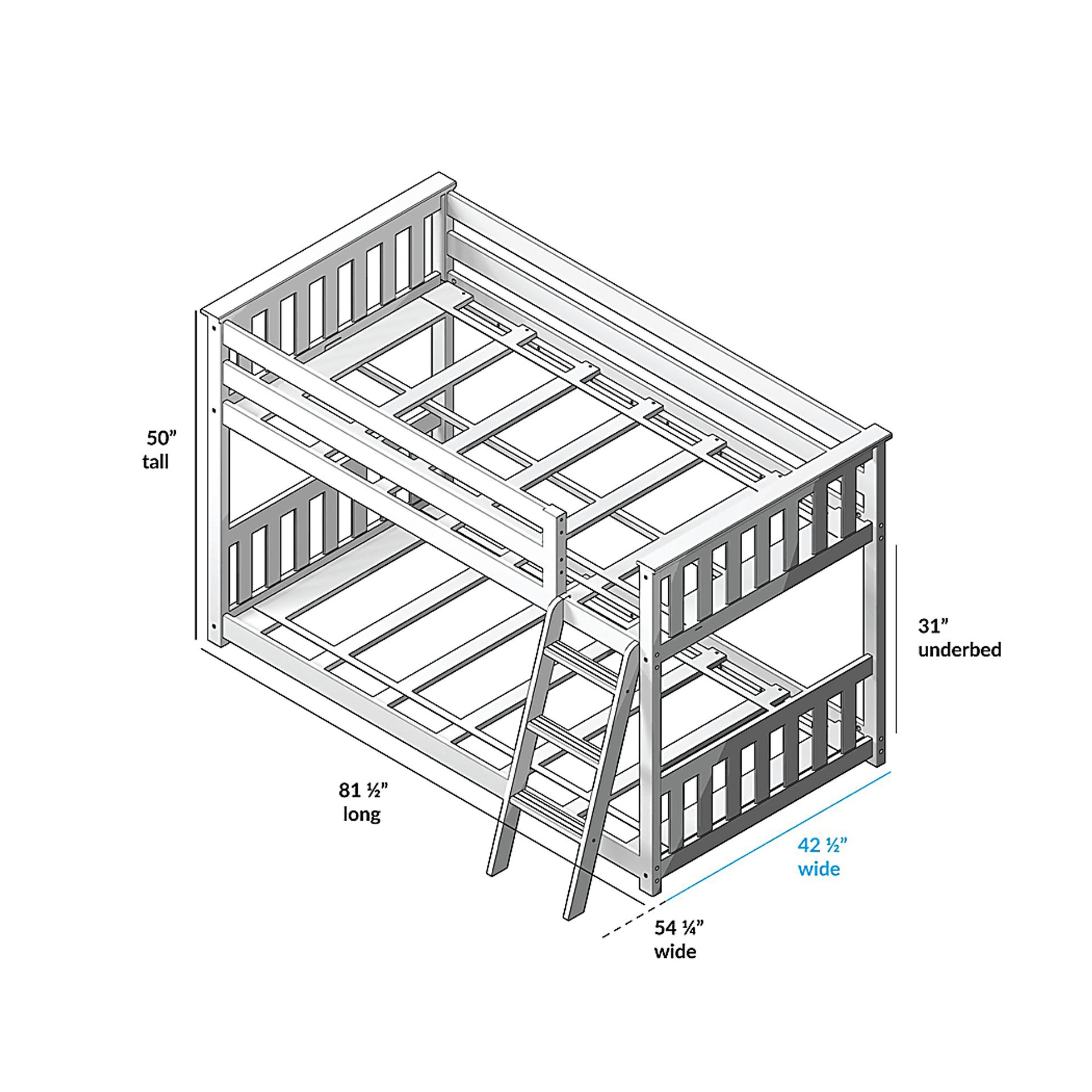 Kids Imonie Beige Twin/Twin Low Bunk Bed - Image 7