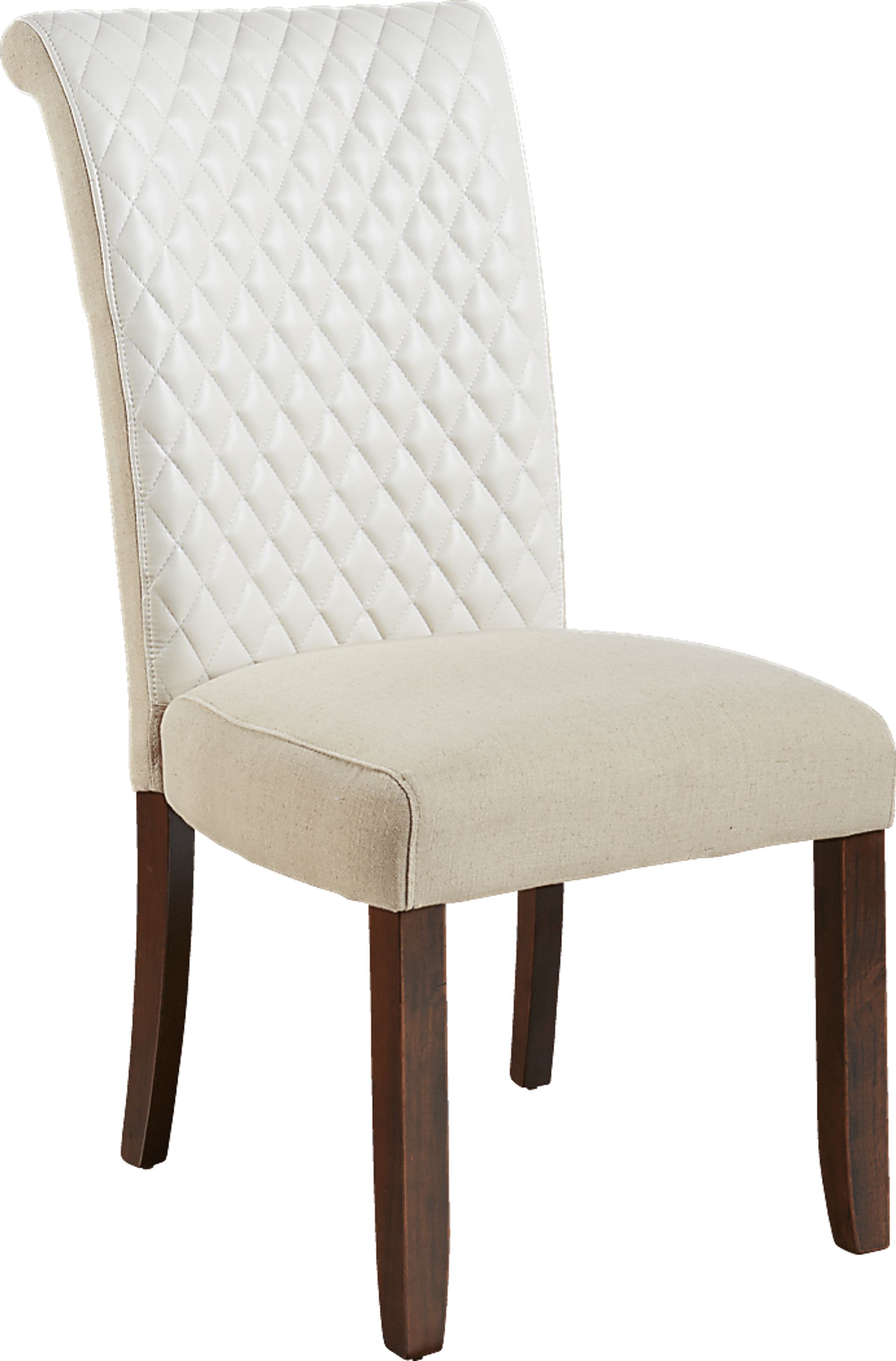 Delmon Walnut 5 Pc Oval Dining Set with Cream Chairs - Image 3