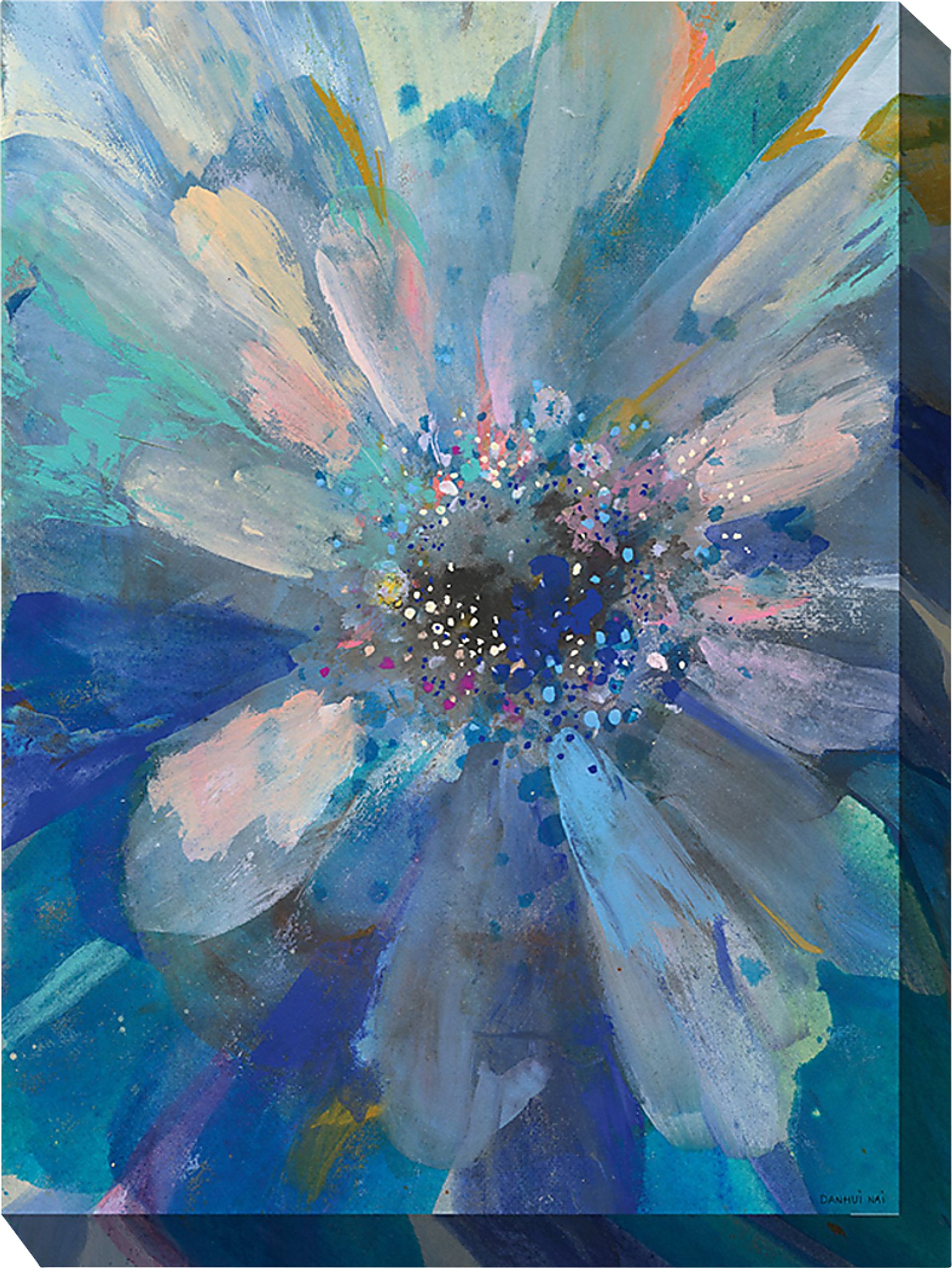 In Bloom Teal Indoor/Outdoor Wall Art - Image 1