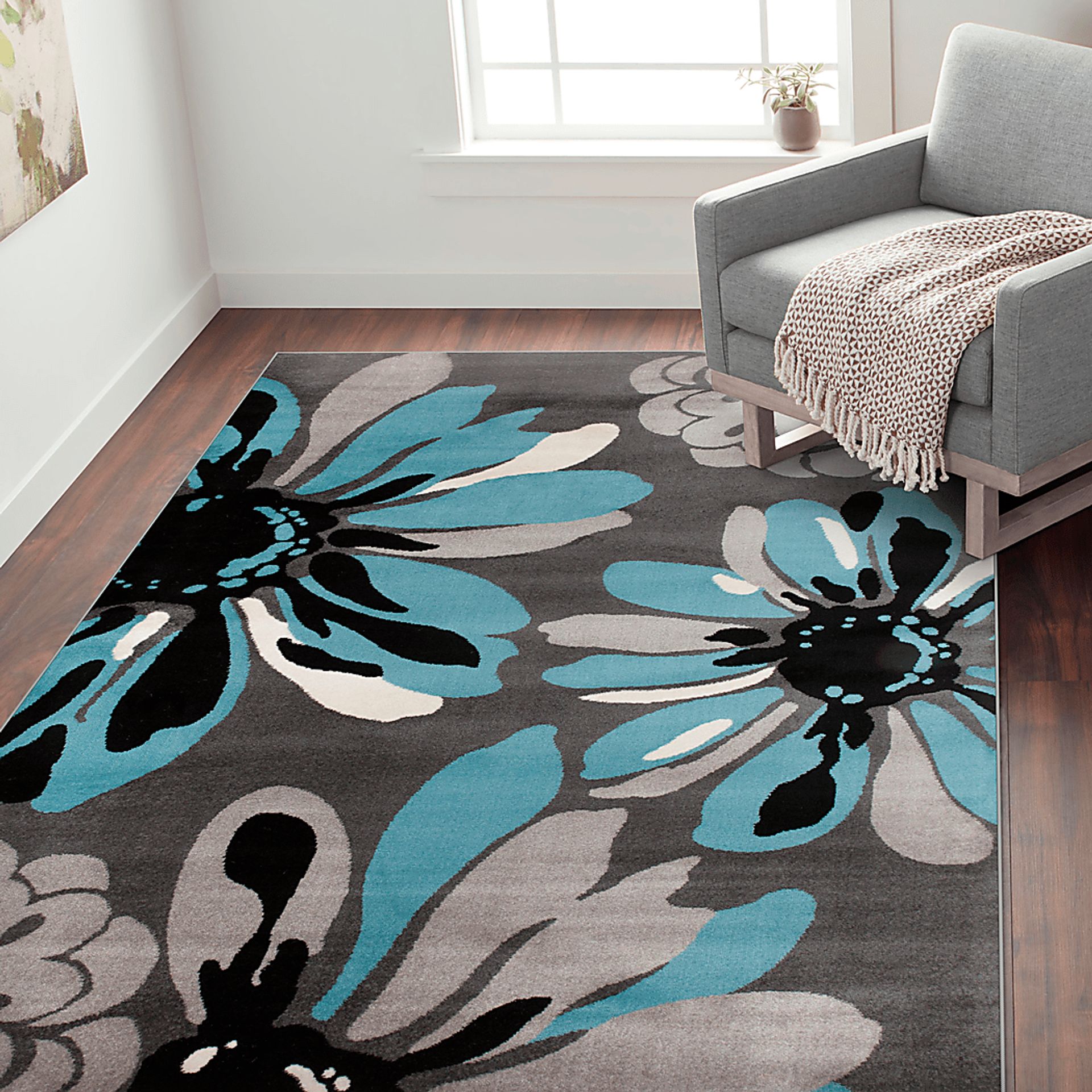Inanor Blue 5'3 x 7'3 Rug - Image 2