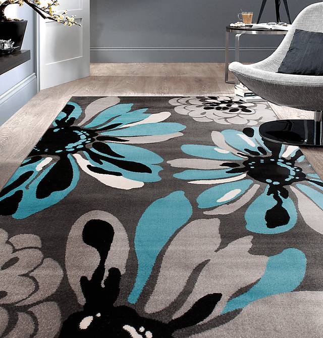 Inanor Blue 5'3 x 7'3 Rug - Thumbnail - Image 3