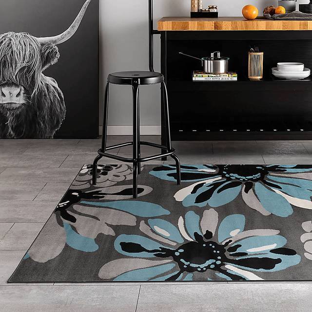Inanor Blue 5'3 x 7'3 Rug - Thumbnail - Image 5