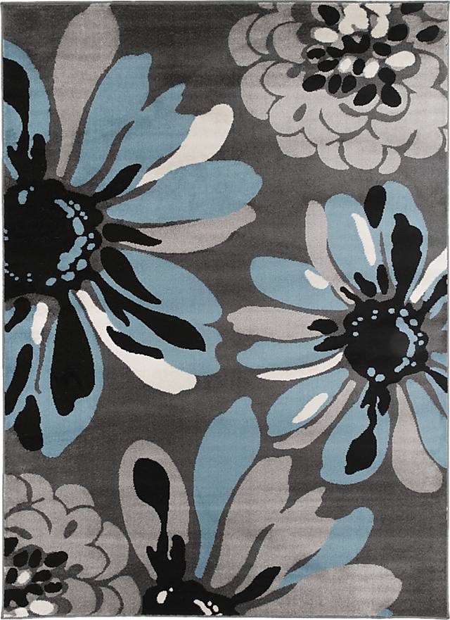 Inanor Blue 5'3 x 7'3 Rug - Thumbnail - Image 1