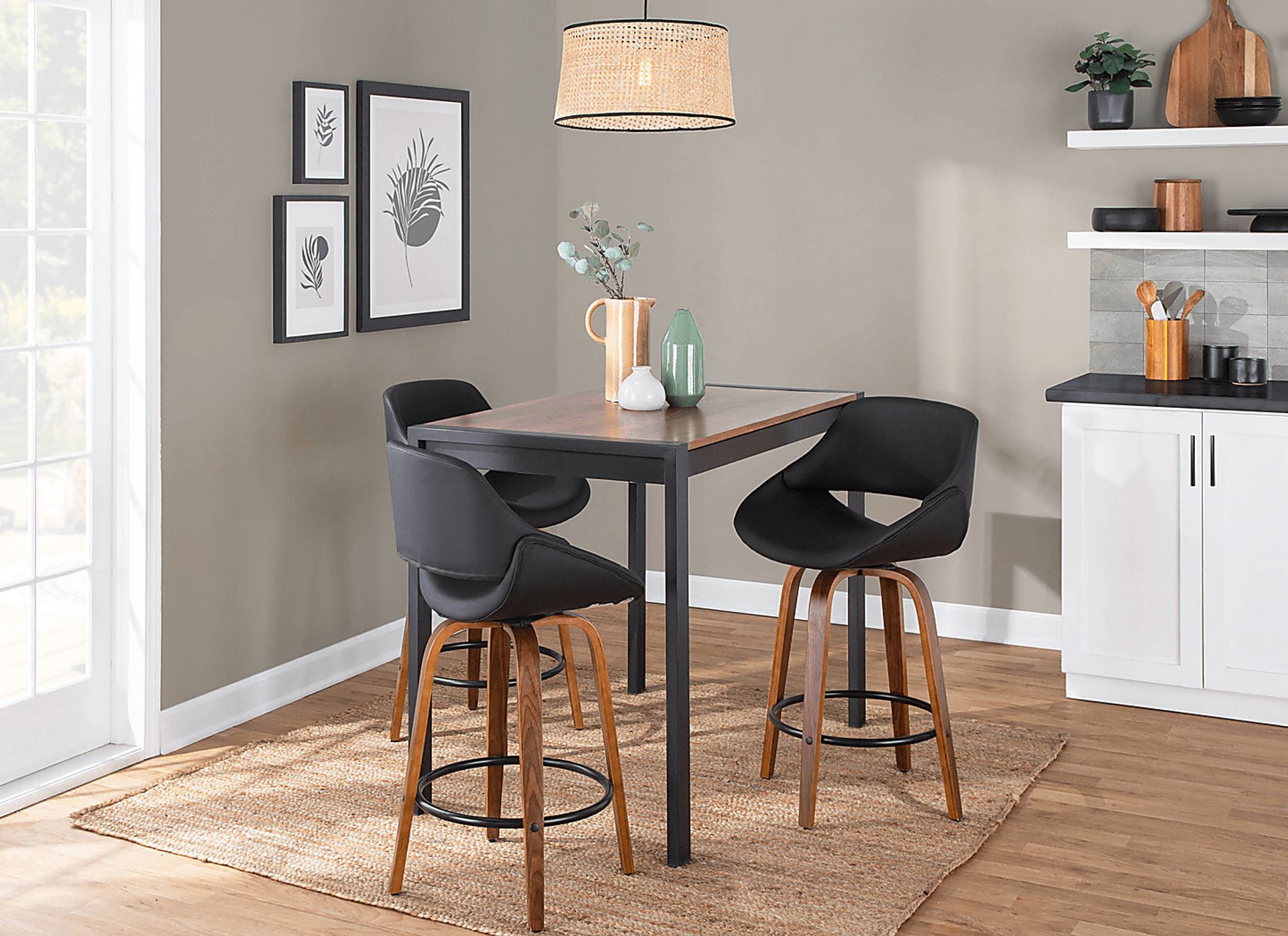 Inaran I Black Counter Height Stool, Set of 2 - Image 7