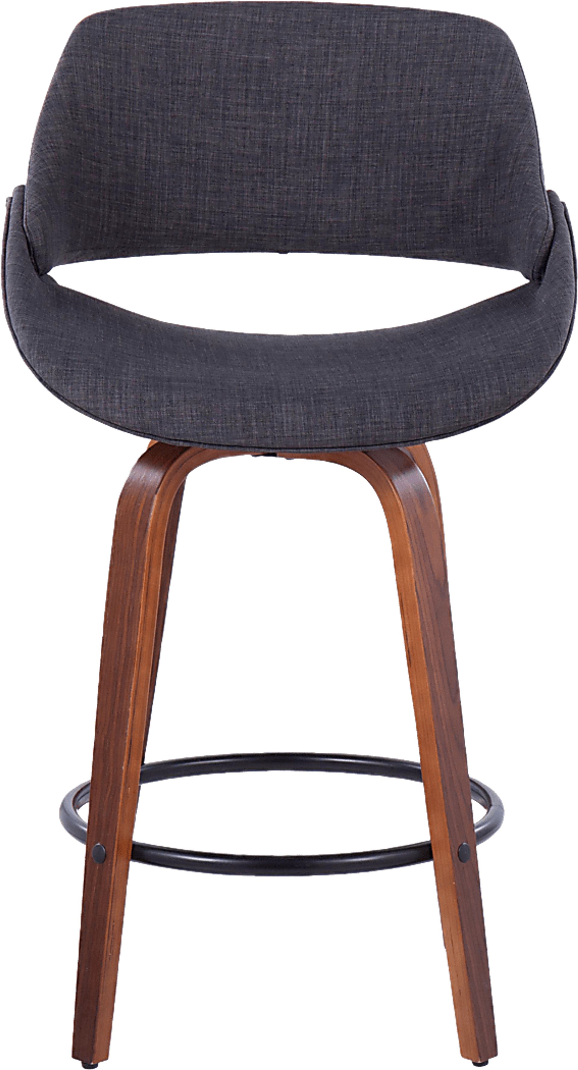 Inaran I Charcoal Swivel Counter Height Stool, Set of 2 - Image 4